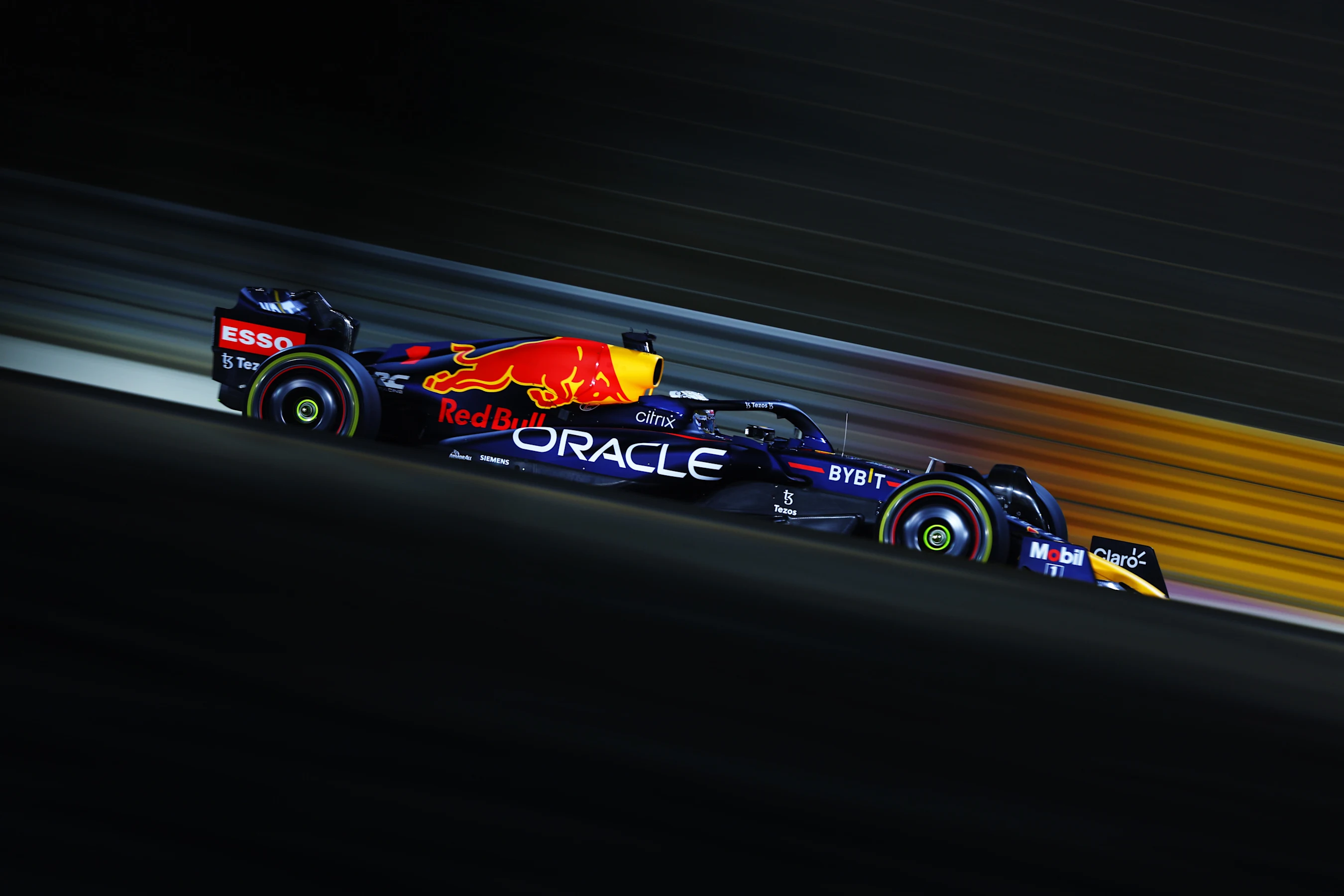 BAHRAIN, BAHRAIN - MARCH 18: Max Verstappen of the Netherlands driving the (1) Oracle Red Bull