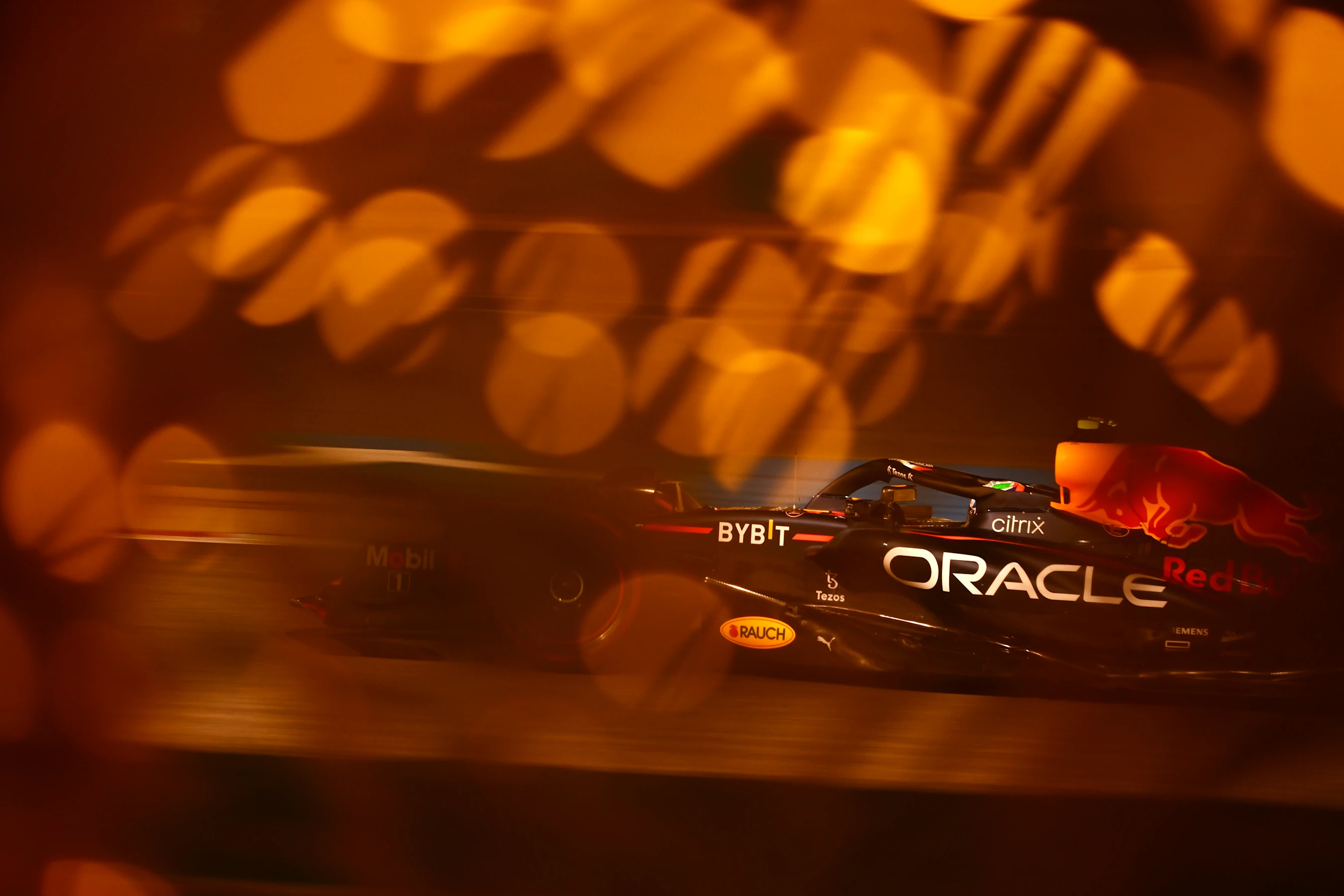 BAHRAIN, BAHRAIN - MARCH 18: Sergio Perez of Mexico driving the (11) Oracle Red Bull Racing RB18 on
