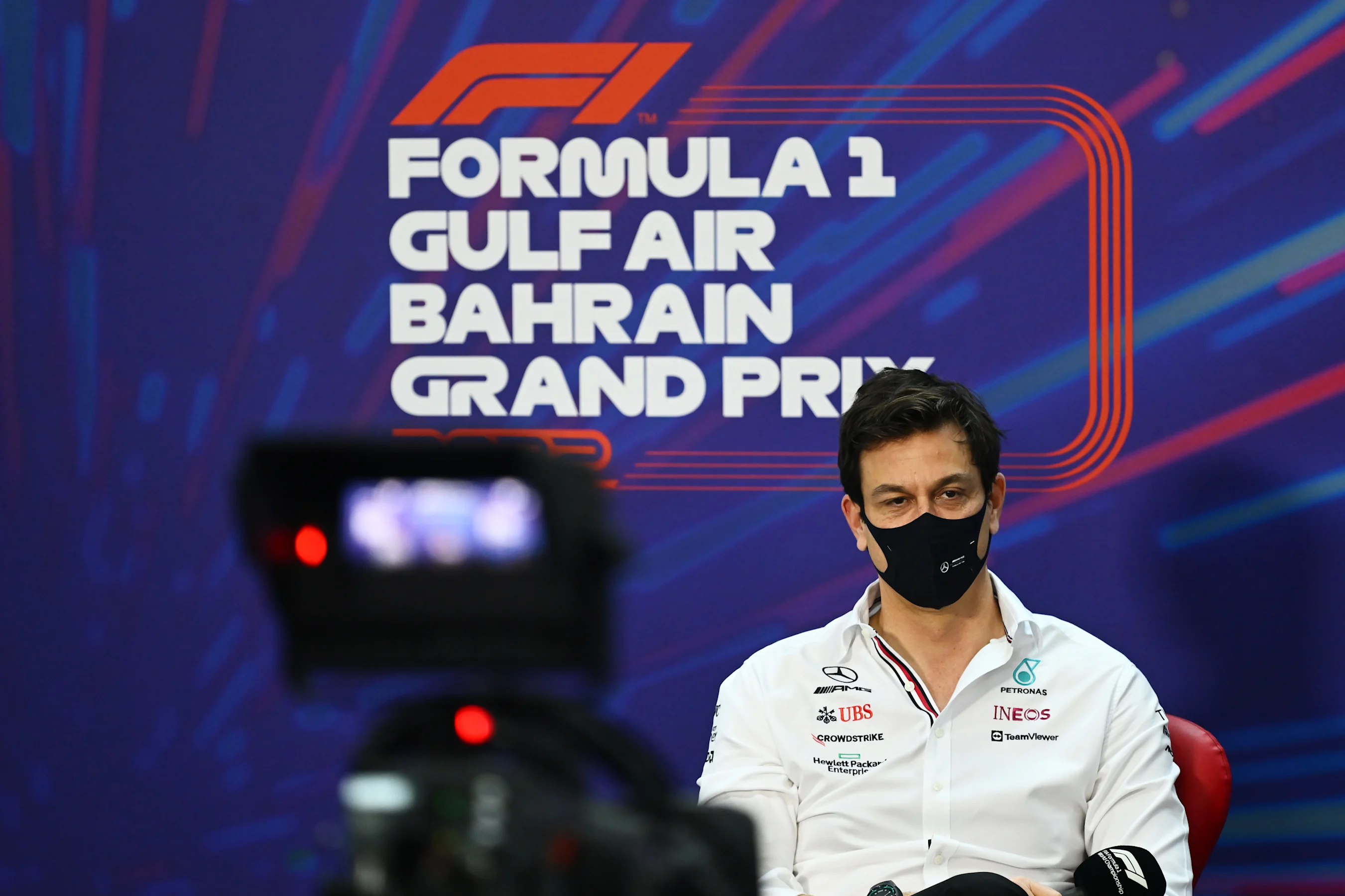 BAHRAIN, BAHRAIN - MARCH 19: Mercedes GP Executive Director Toto Wolff talks in the Team Principals