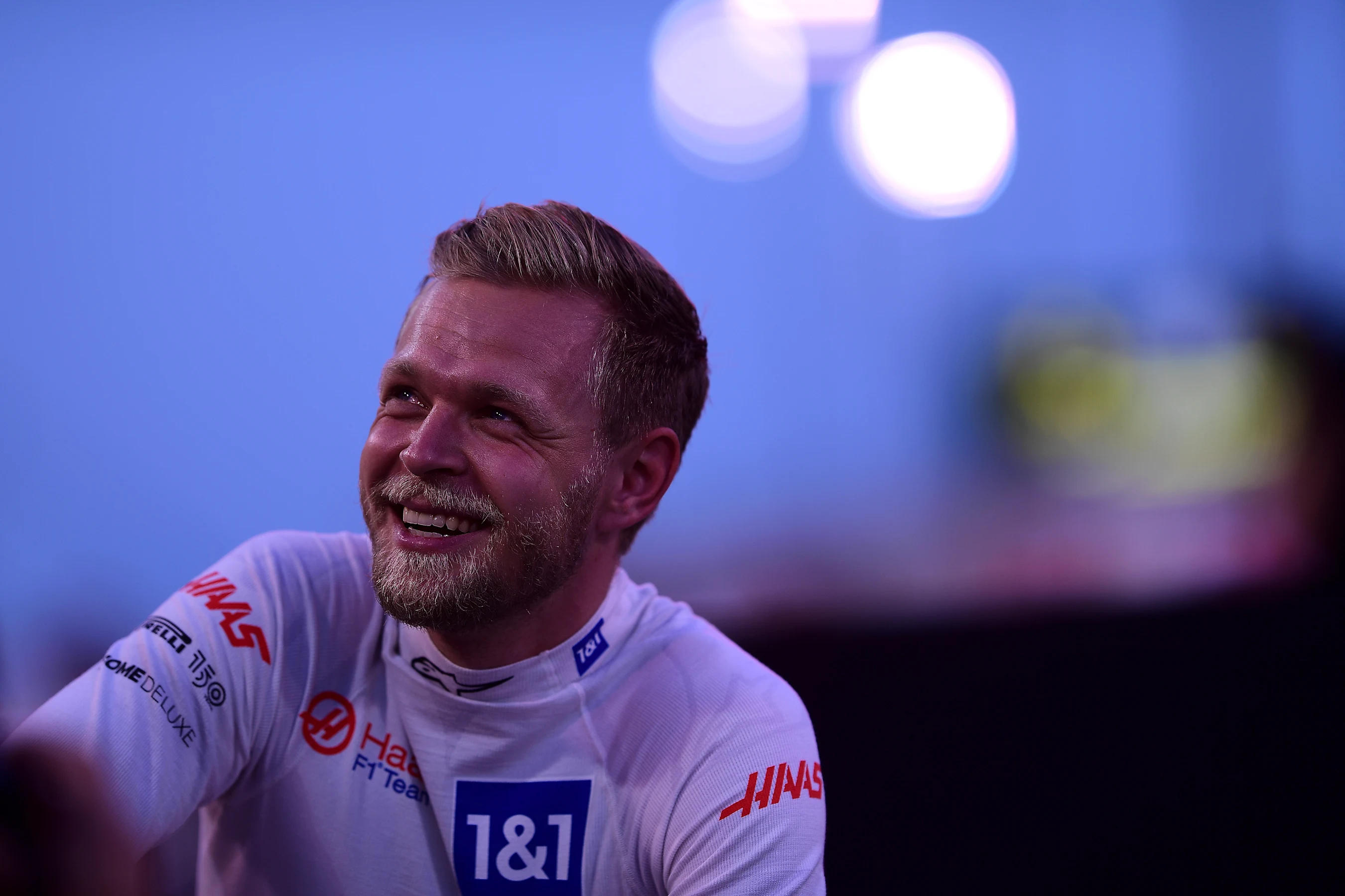 BAHRAIN, BAHRAIN - MARCH 20: Kevin Magnussen of Denmark and Haas F1 looks on from the grid prior to