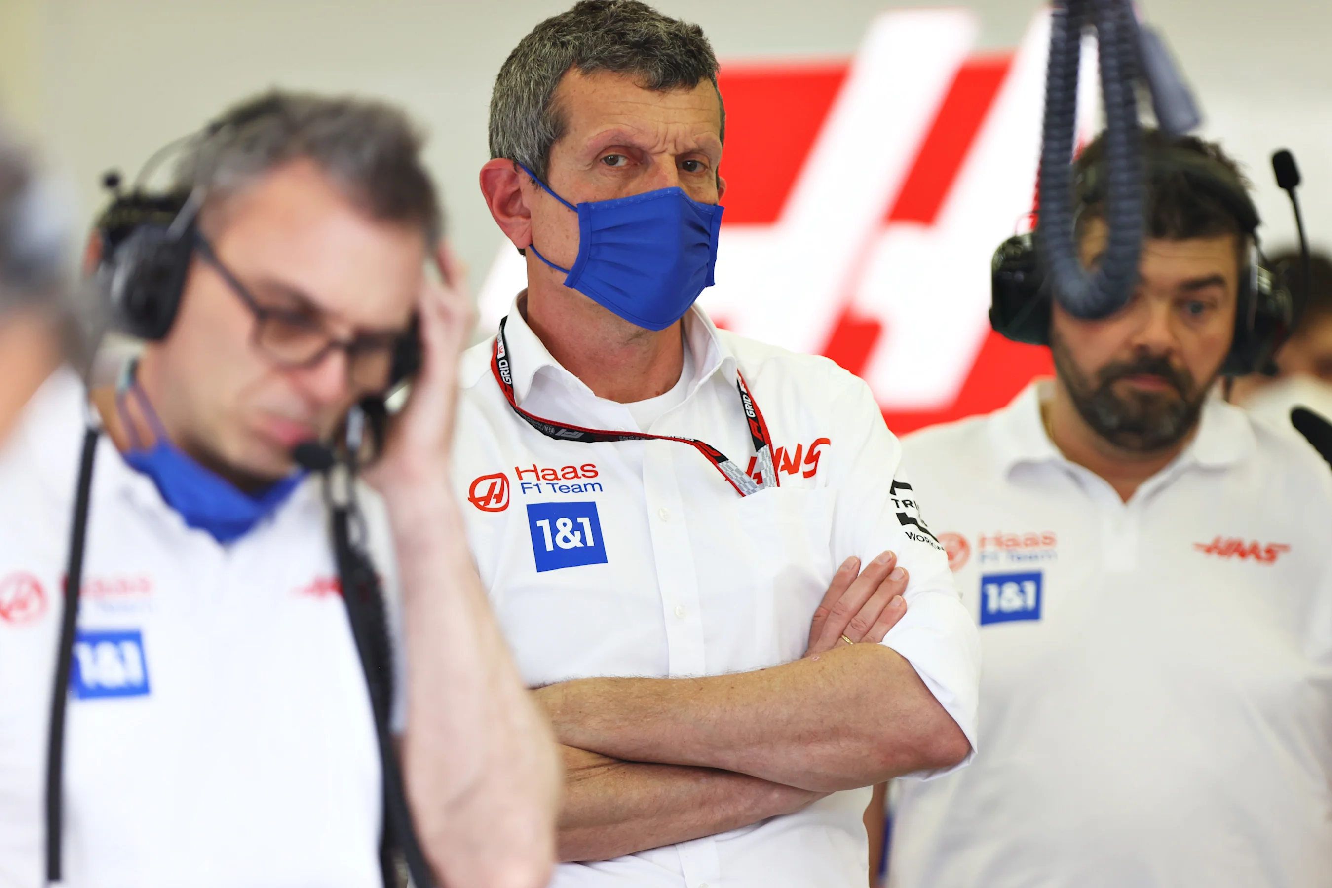 BAHRAIN, BAHRAIN - MARCH 11: Haas F1 Team Principal Guenther Steiner looks on in the garage during