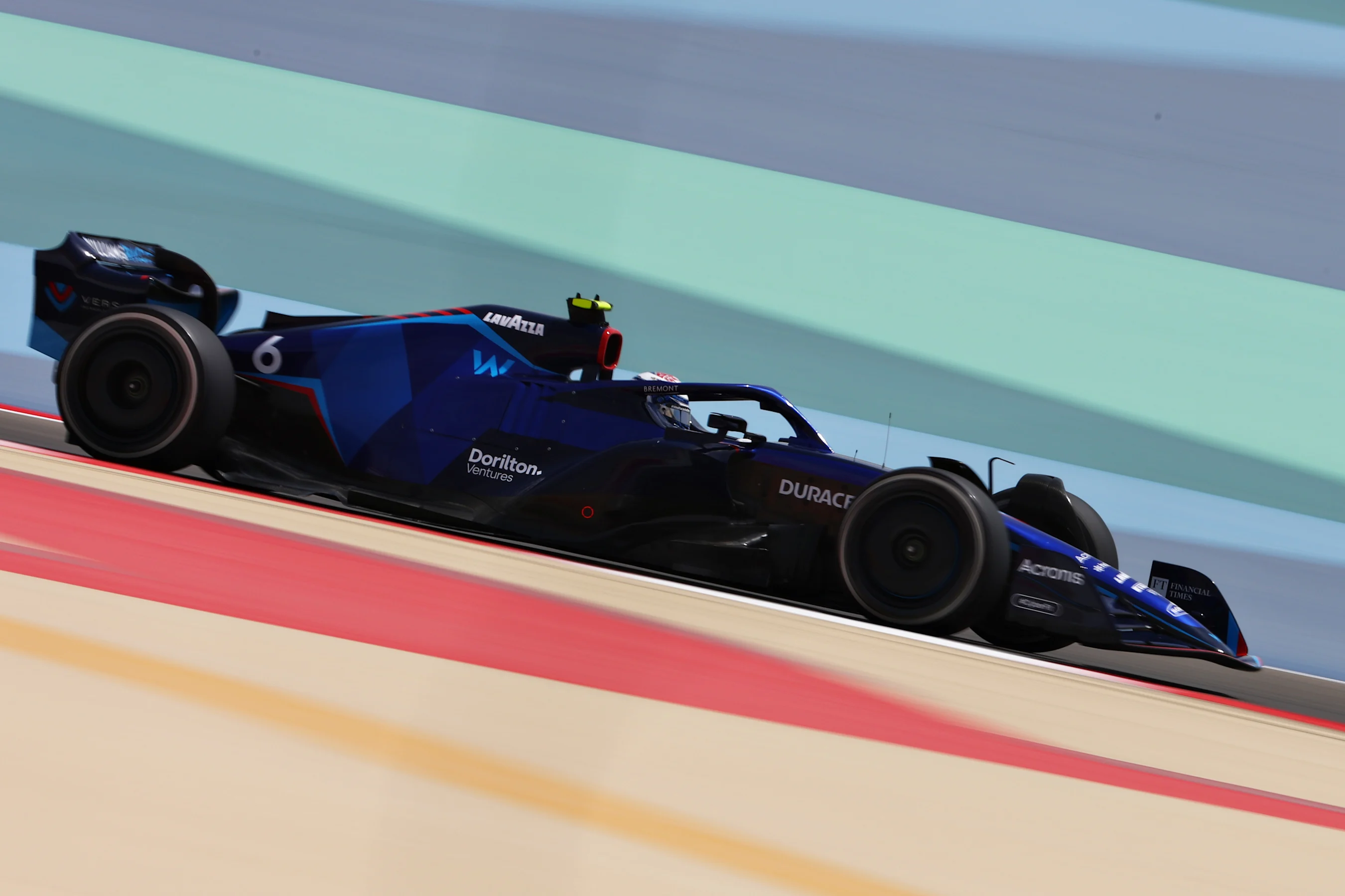 BAHRAIN, BAHRAIN - MARCH 12: Nicholas Latifi of Canada driving the (6) Williams FW44 Mercedes on