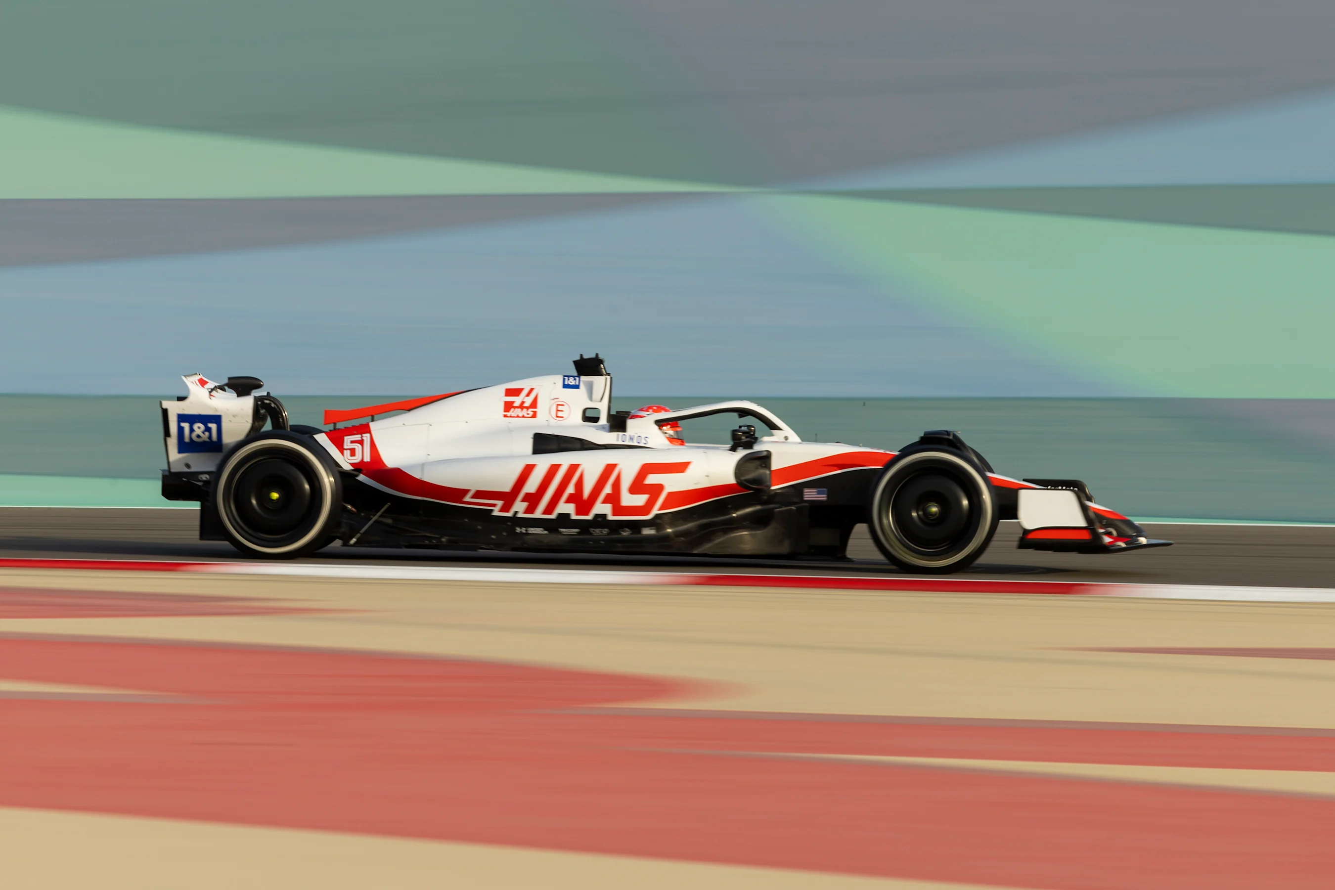 BAHRAIN, BAHRAIN - MARCH 10: Pietro Fittipaldi of Brazil driving the (51) Haas F1 VF-22 Ferrari on