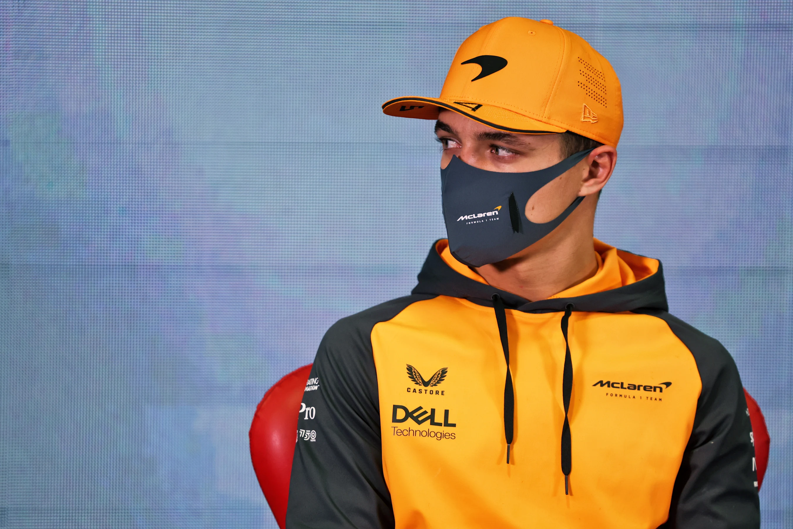BARCELONA, SPAIN - FEBRUARY 25: Lando Norris of Great Britain and McLaren looks on in the Drivers