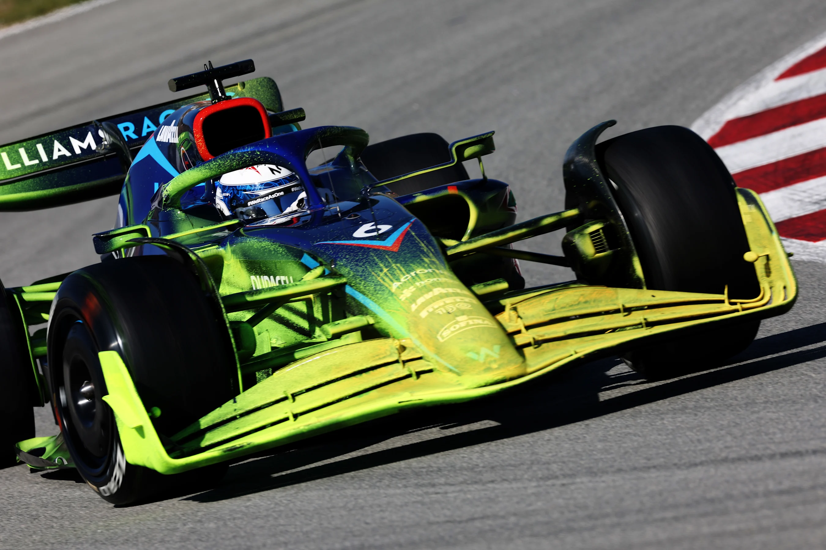 BARCELONA, SPAIN - FEBRUARY 23: Nicholas Latifi of Canada driving the (6) Williams FW44 Mercedes 