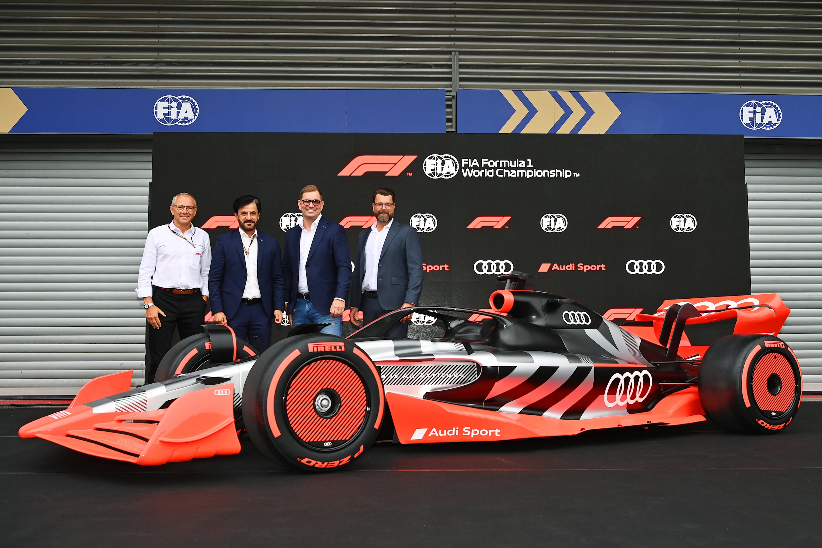 SPA, BELGIUM - AUGUST 26: (L-R) Stefano Domenicali, CEO of the Formula One Group, Mohammed ben