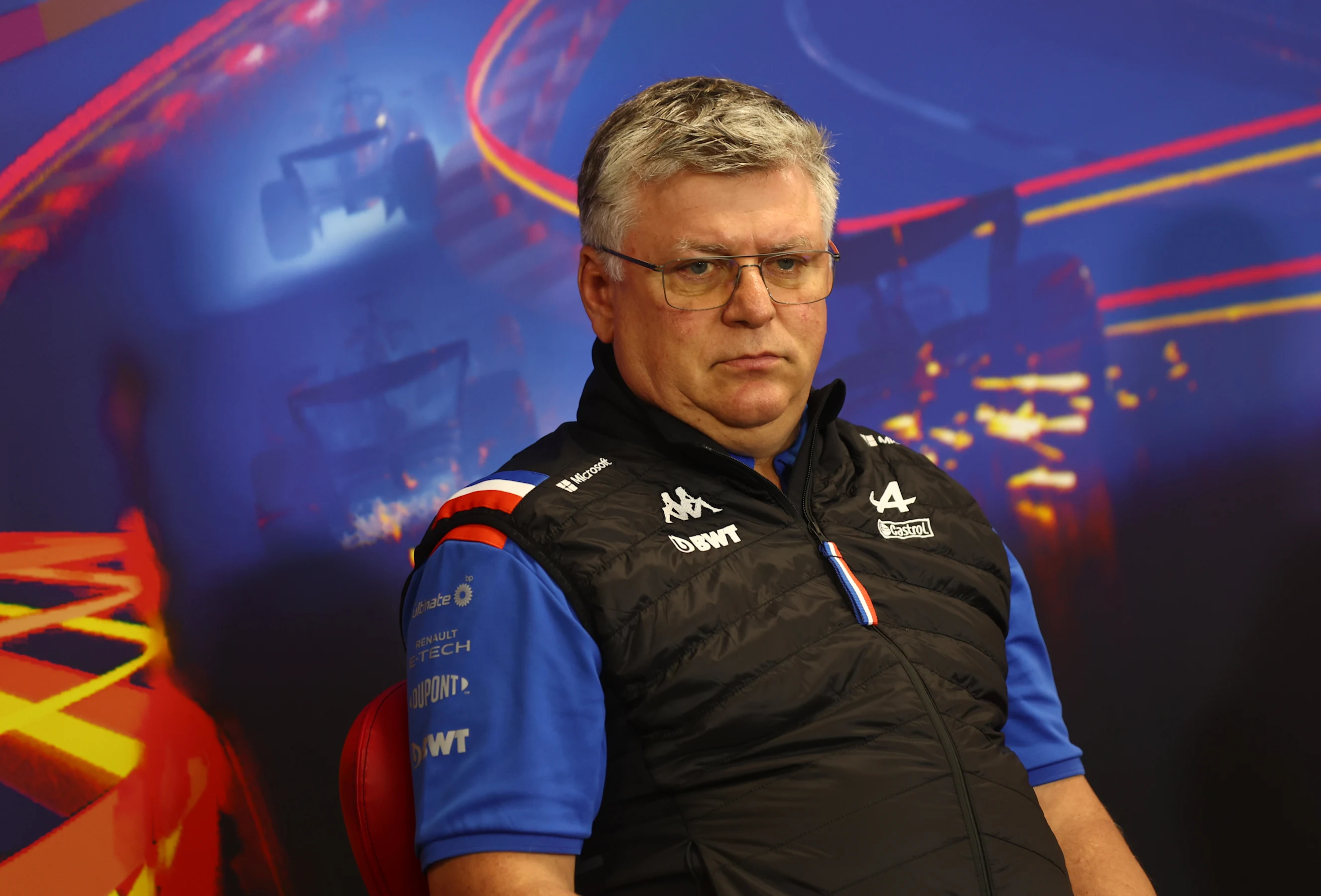 SPA, BELGIUM - AUGUST 27: Otmar Szafnauer, Team Principal of Alpine F1 attends the Team Principals