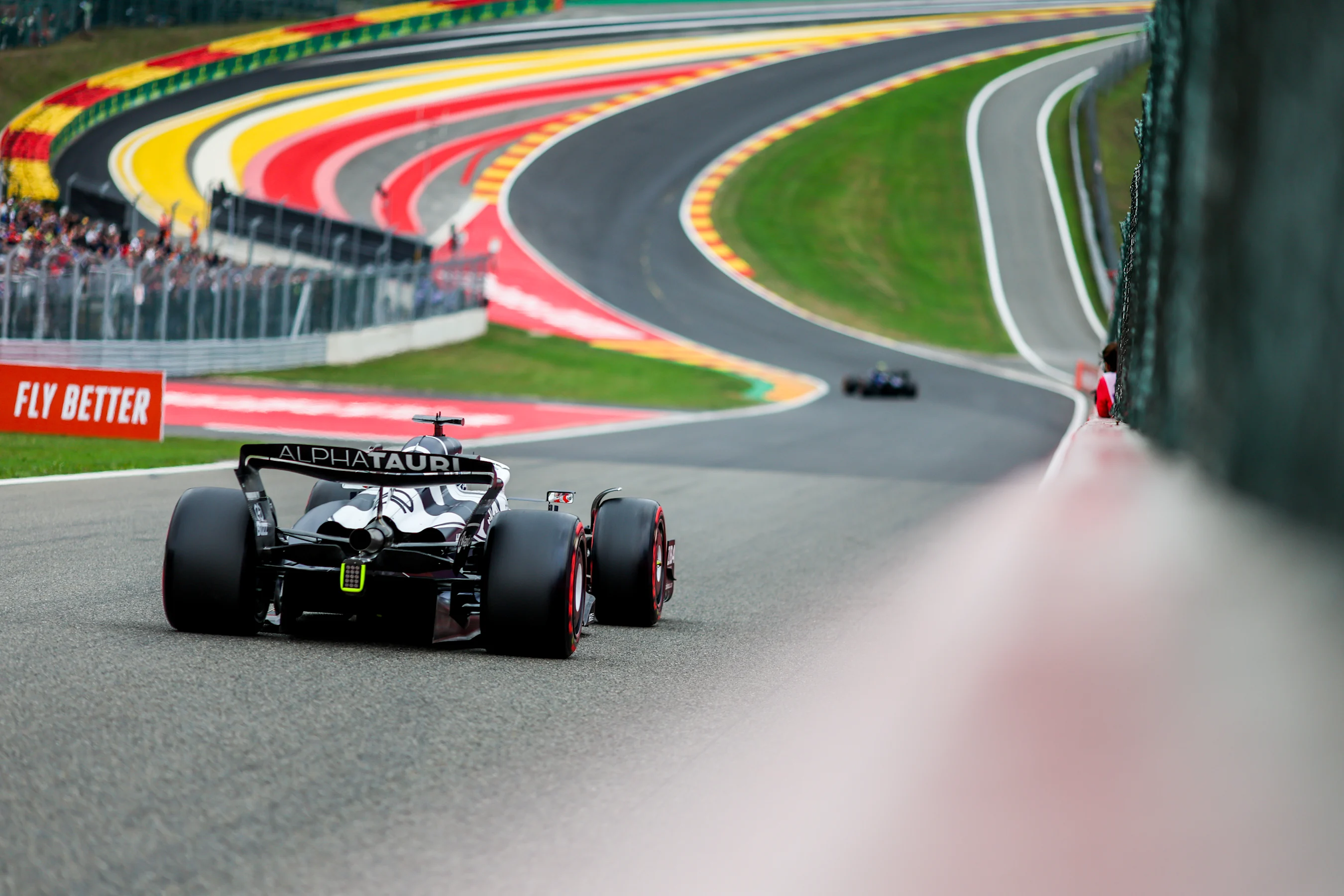 SPA, BELGIUM - AUGUST 27: Pierre Gasly of Scuderia AlphaTauri and France during qualifying ahead