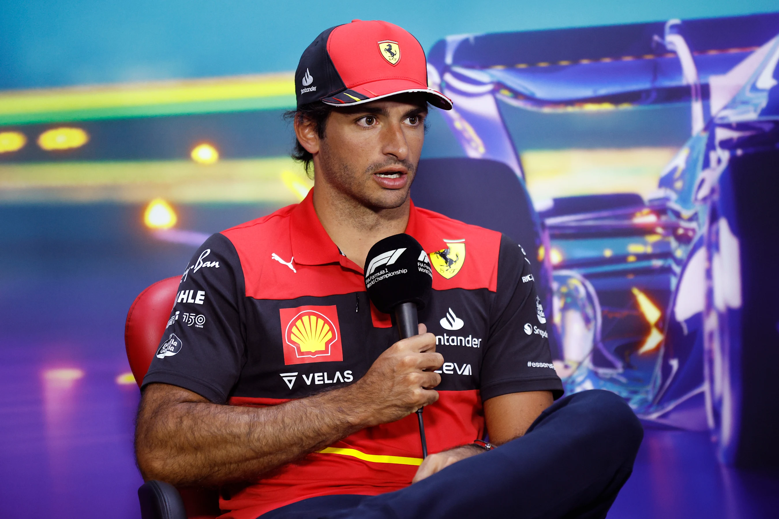 SAO PAULO, BRAZIL - NOVEMBER 10: Carlos Sainz of Spain and Ferrari attends the Drivers Press