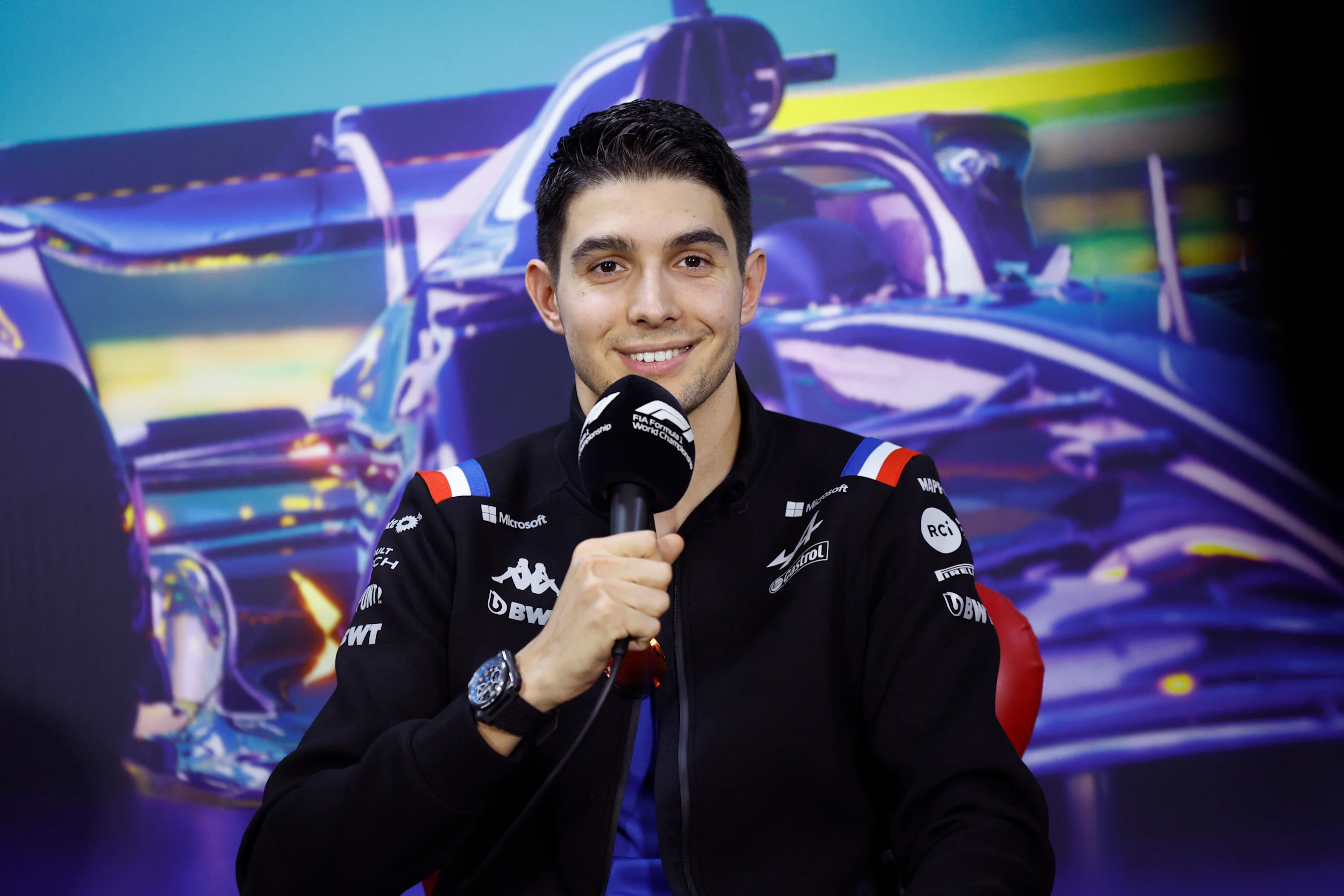 SAO PAULO, BRAZIL - NOVEMBER 10: Esteban Ocon of France and Alpine F1 attends the Drivers Press