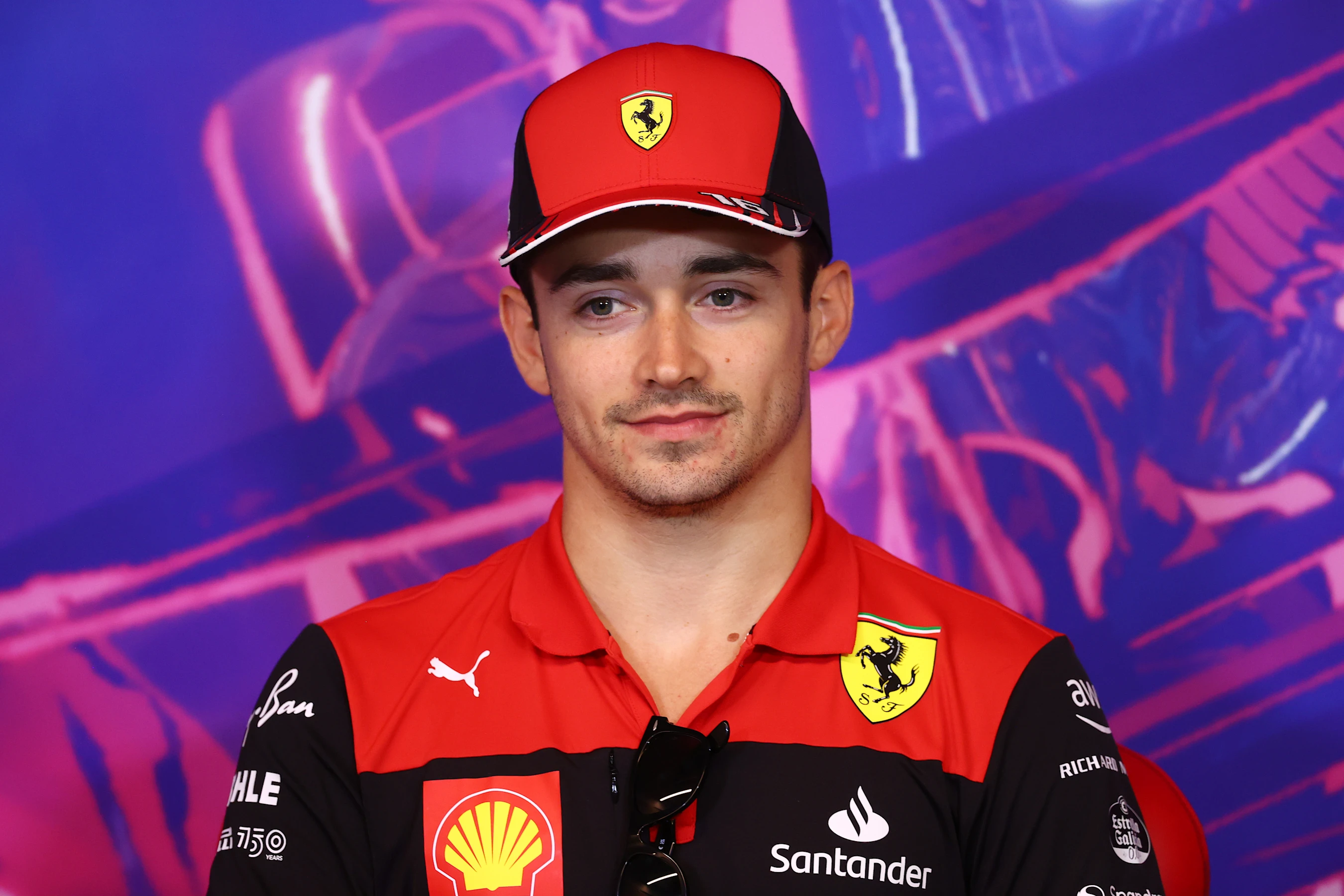 MONTREAL, QUEBEC - JUNE 17: Charles Leclerc of Monaco and Ferrari looks on in the Drivers Press