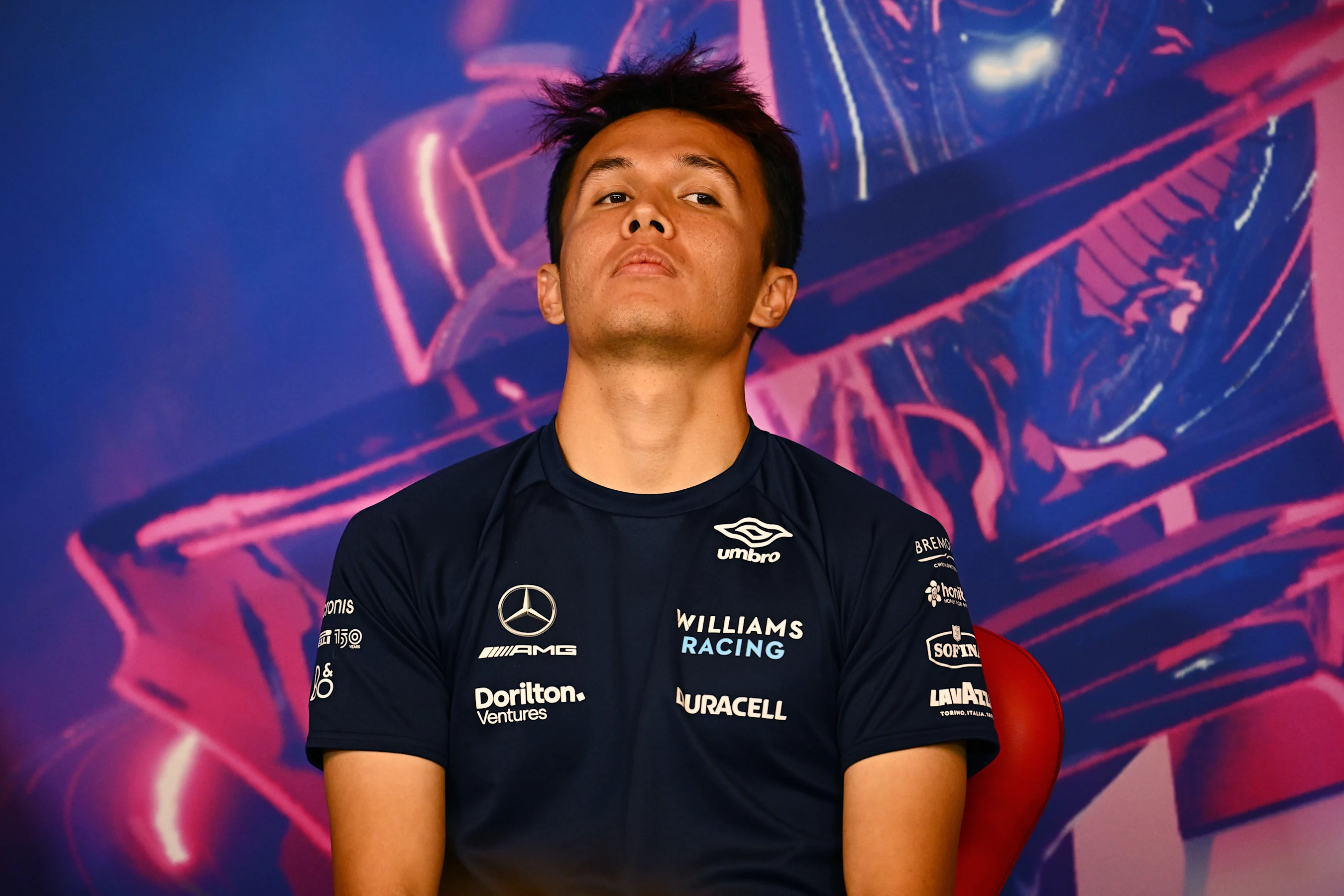 MONTREAL, QUEBEC - JUNE 17: Alexander Albon of Thailand and Williams looks on in the Drivers Press