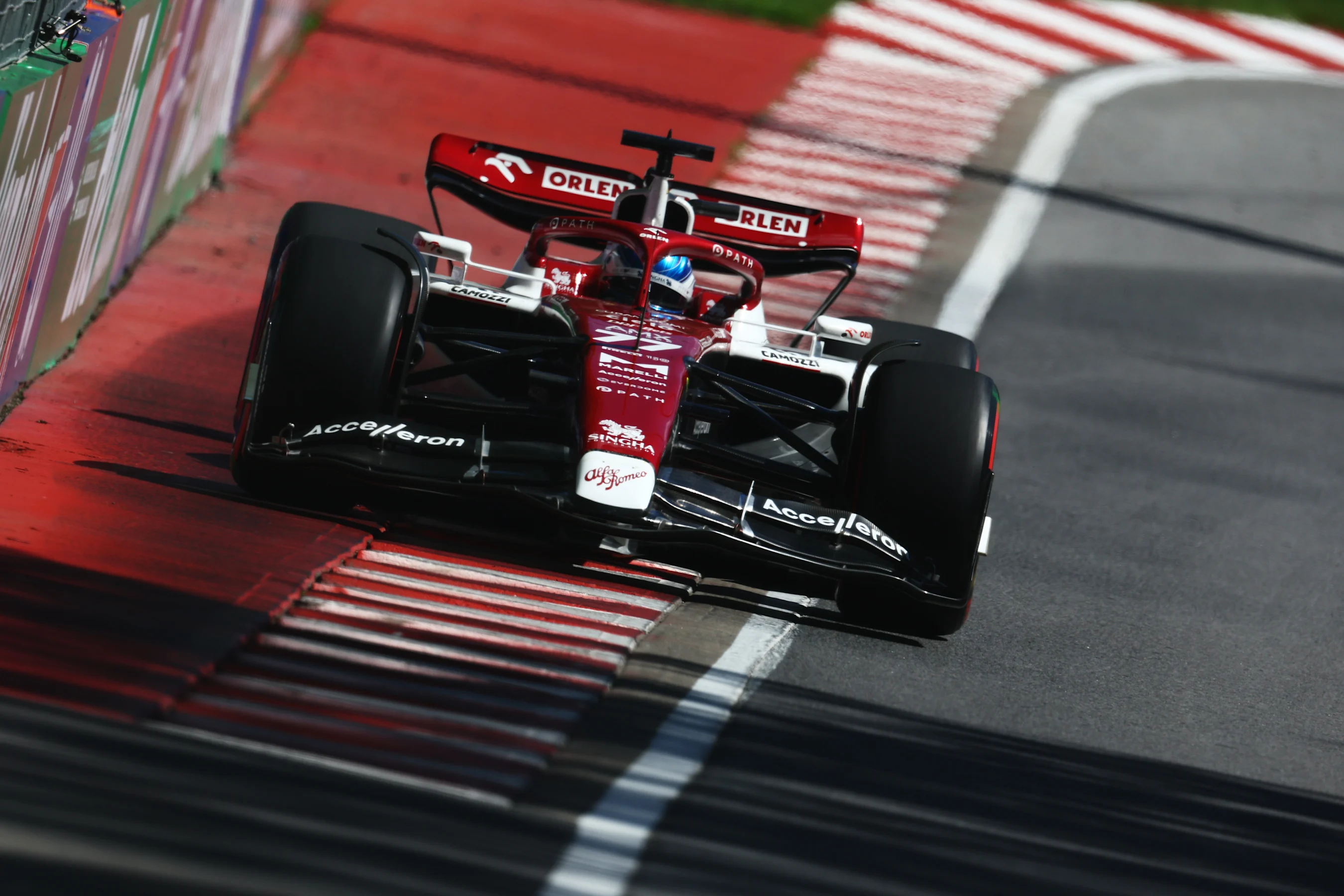 MONTREAL, QUEBEC - JUNE 17: Valtteri Bottas of Finland driving the (77) Alfa Romeo F1 C42 Ferrari