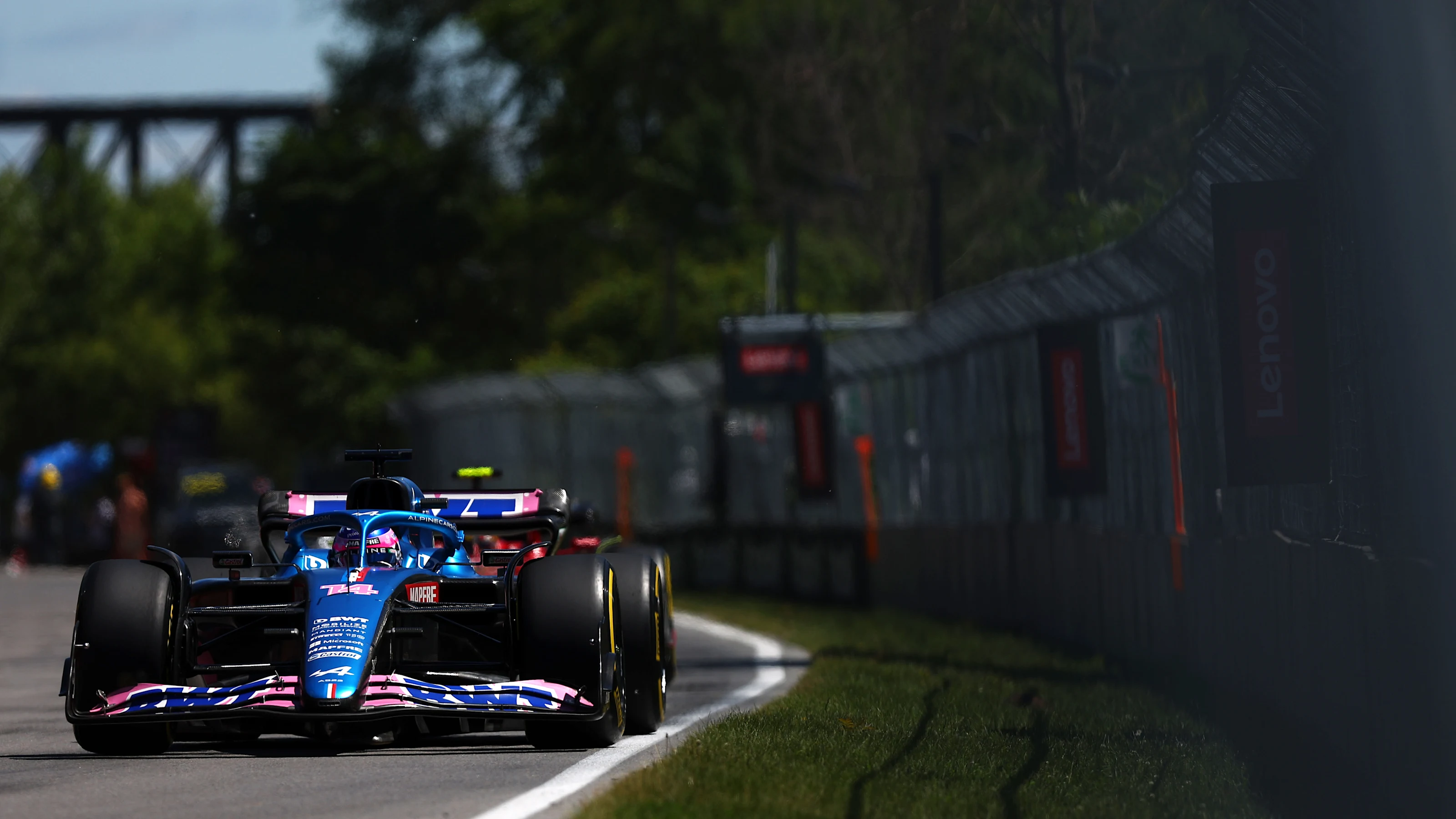 MONTREAL, QUEBEC - JUNE 19: Fernando Alonso of Spain driving the (14) Alpine F1 A522 Renault on