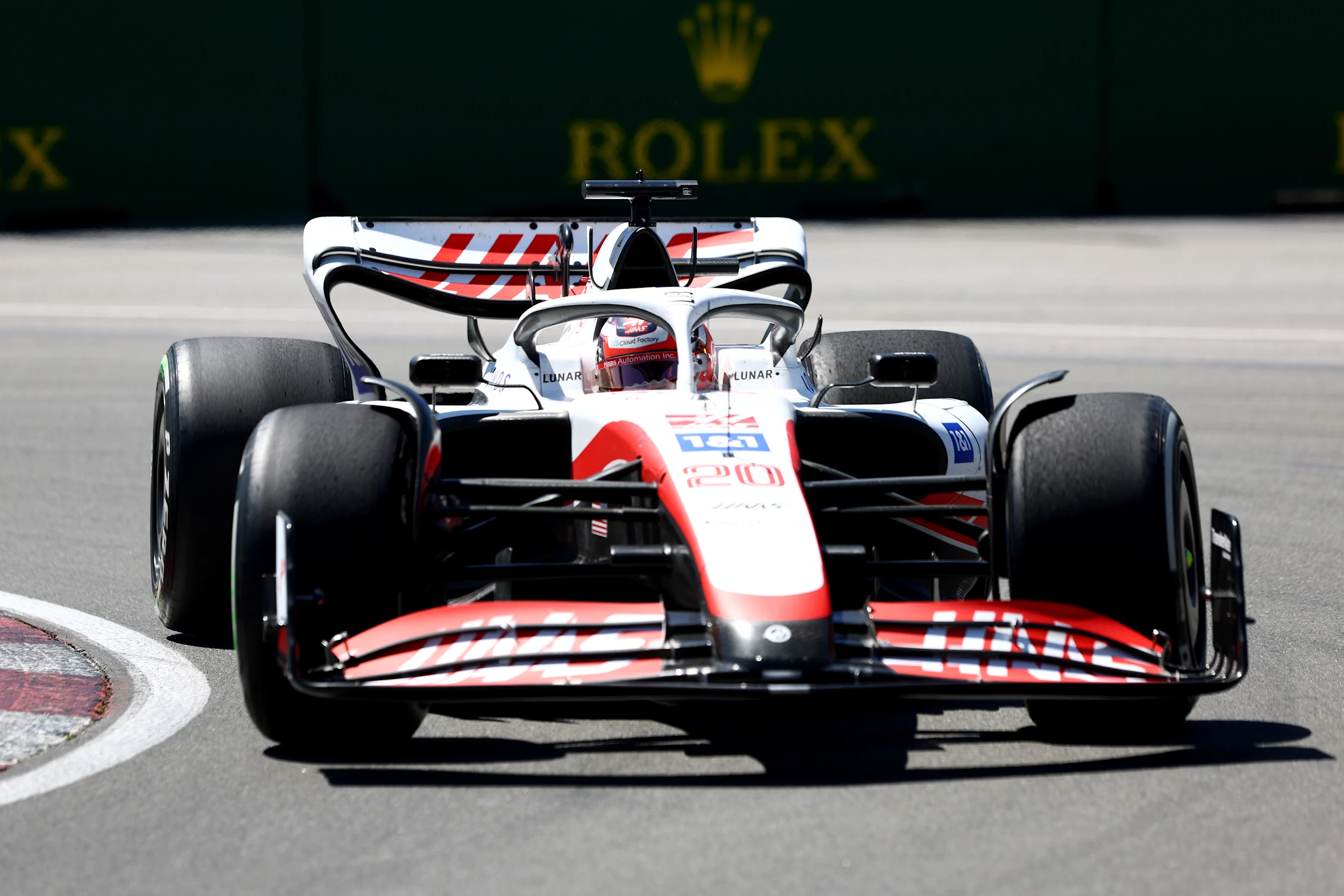MONTREAL, QUEBEC - JUNE 19: Kevin Magnussen of Denmark driving the (20) Haas F1 VF-22 Ferrari on