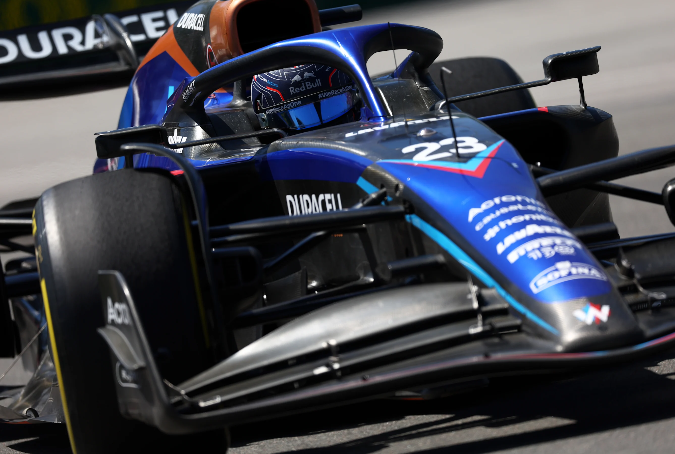 MONTREAL, QUEBEC - JUNE 19: Alexander Albon of Thailand driving the (23) Williams FW44 Mercedes on