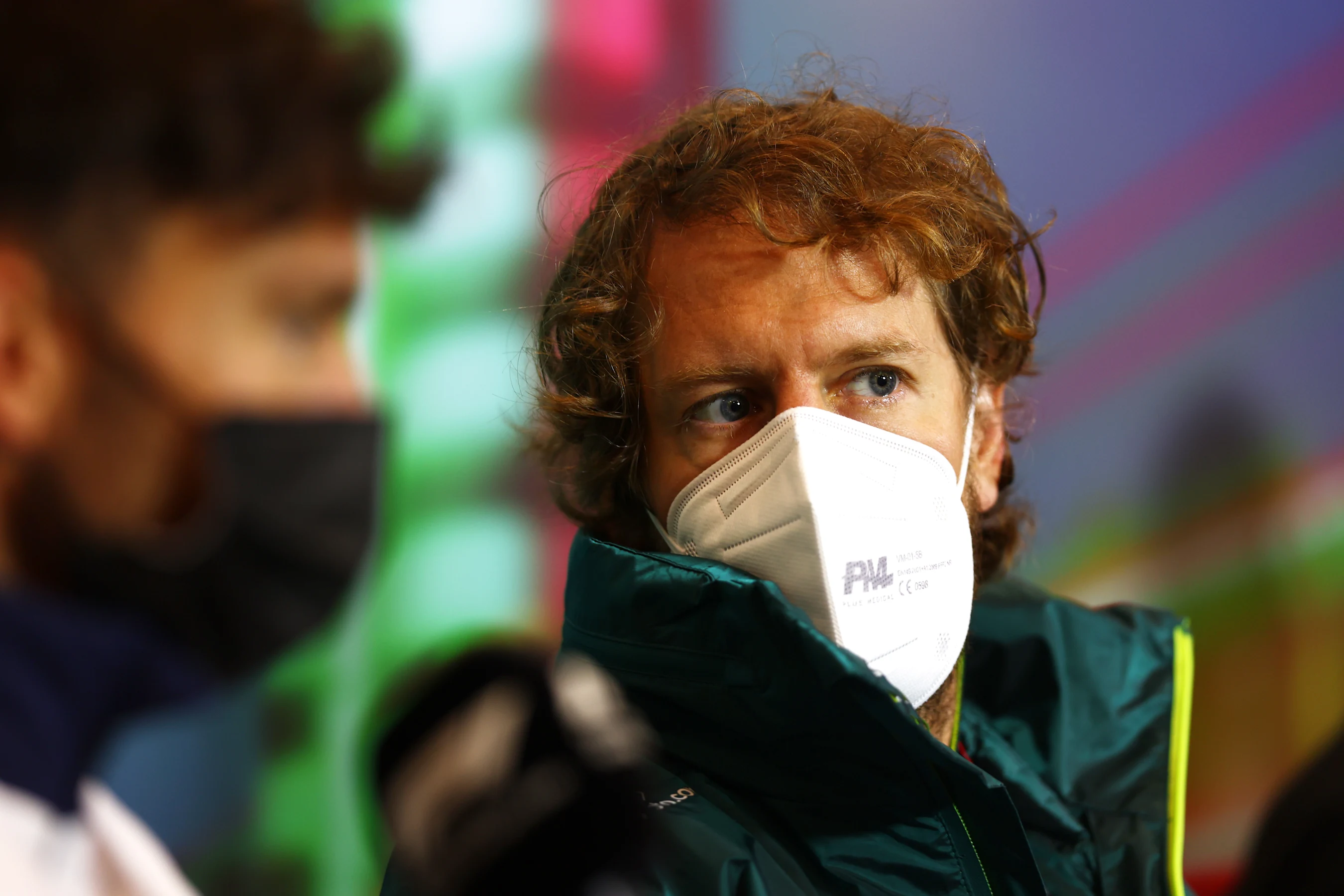 IMOLA, ITALY - APRIL 22: Sebastian Vettel of Germany and Aston Martin F1 Team talks in the Drivers