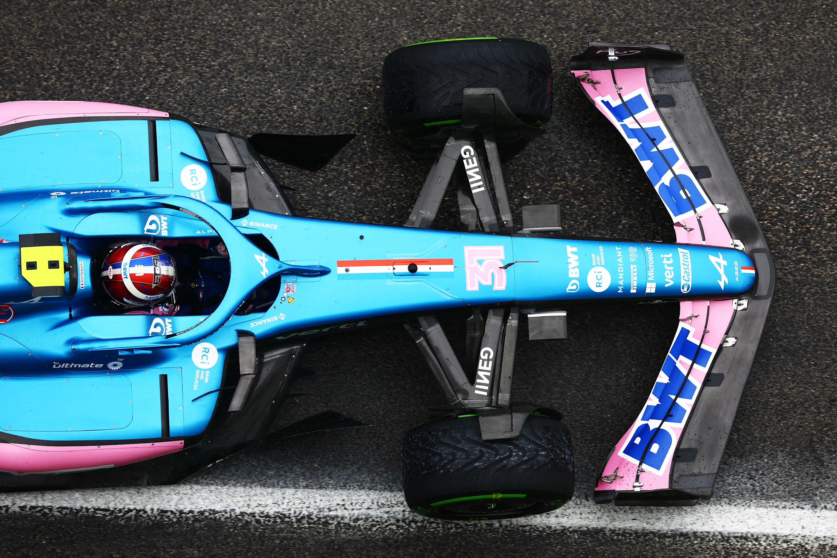 IMOLA, ITALY - APRIL 22: Esteban Ocon of France driving the (31) Alpine F1 A522 Renault on track
