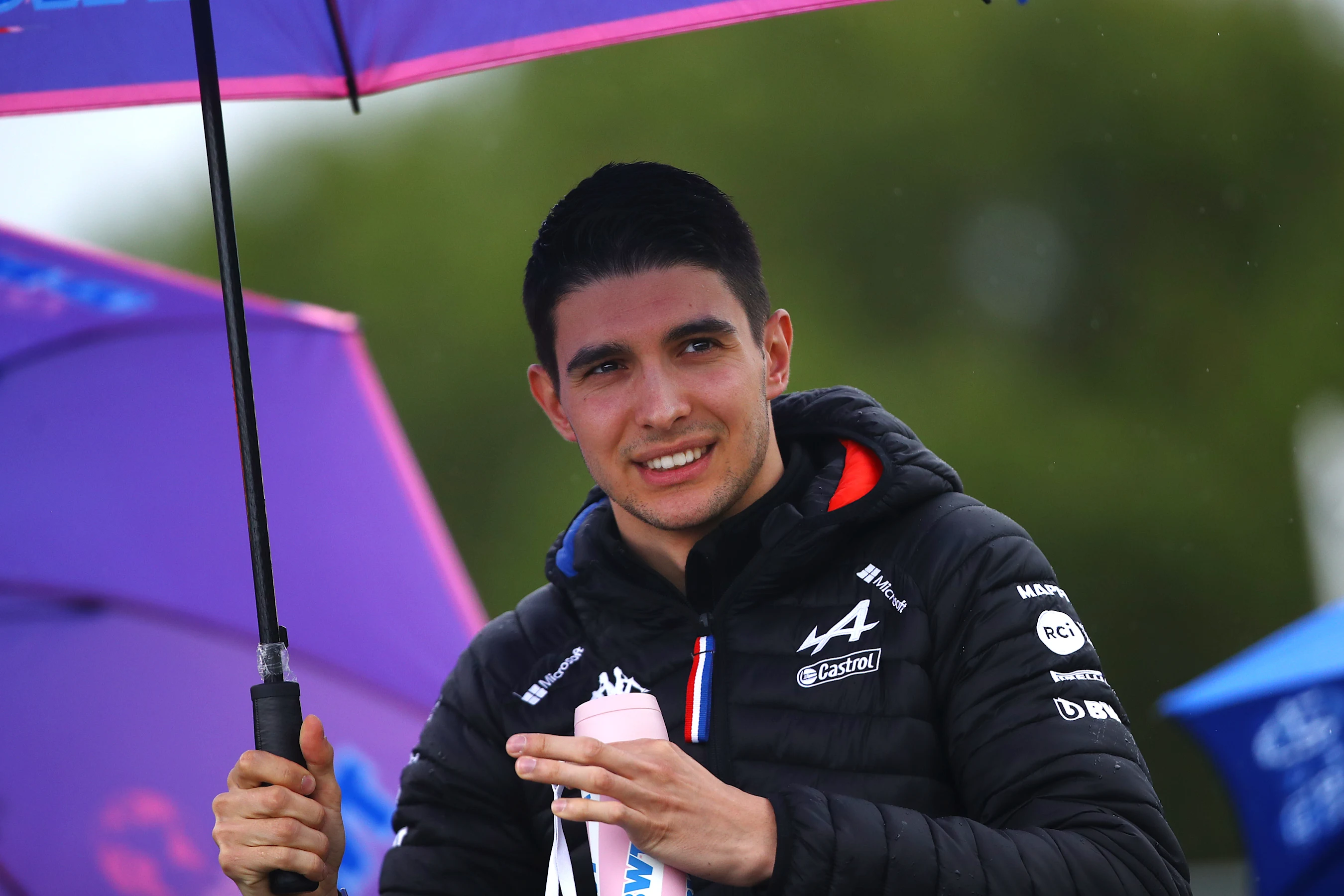 IMOLA, ITALY - APRIL 24: Esteban Ocon of France and Alpine F1 walks to the drivers parade ahead of