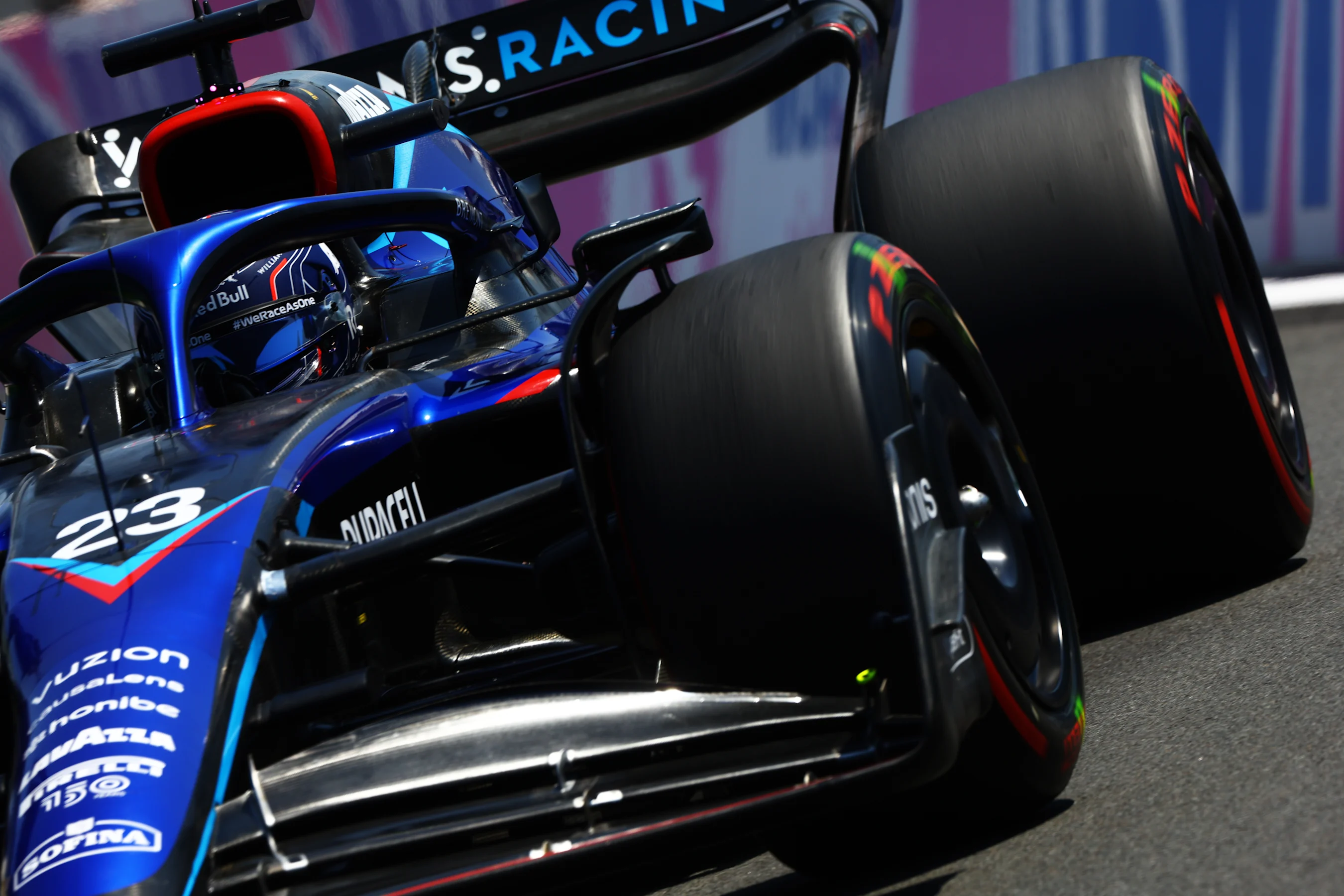 LE CASTELLET, FRANCE - JULY 22: Alexander Albon of Thailand driving the (23) Williams FW44 Mercedes
