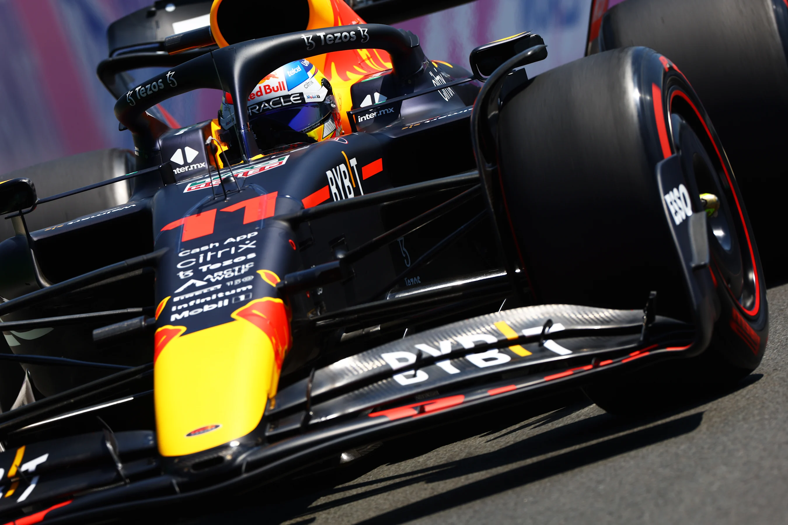 LE CASTELLET, FRANCE - JULY 22: Sergio Perez of Mexico driving the (11) Oracle Red Bull Racing RB18