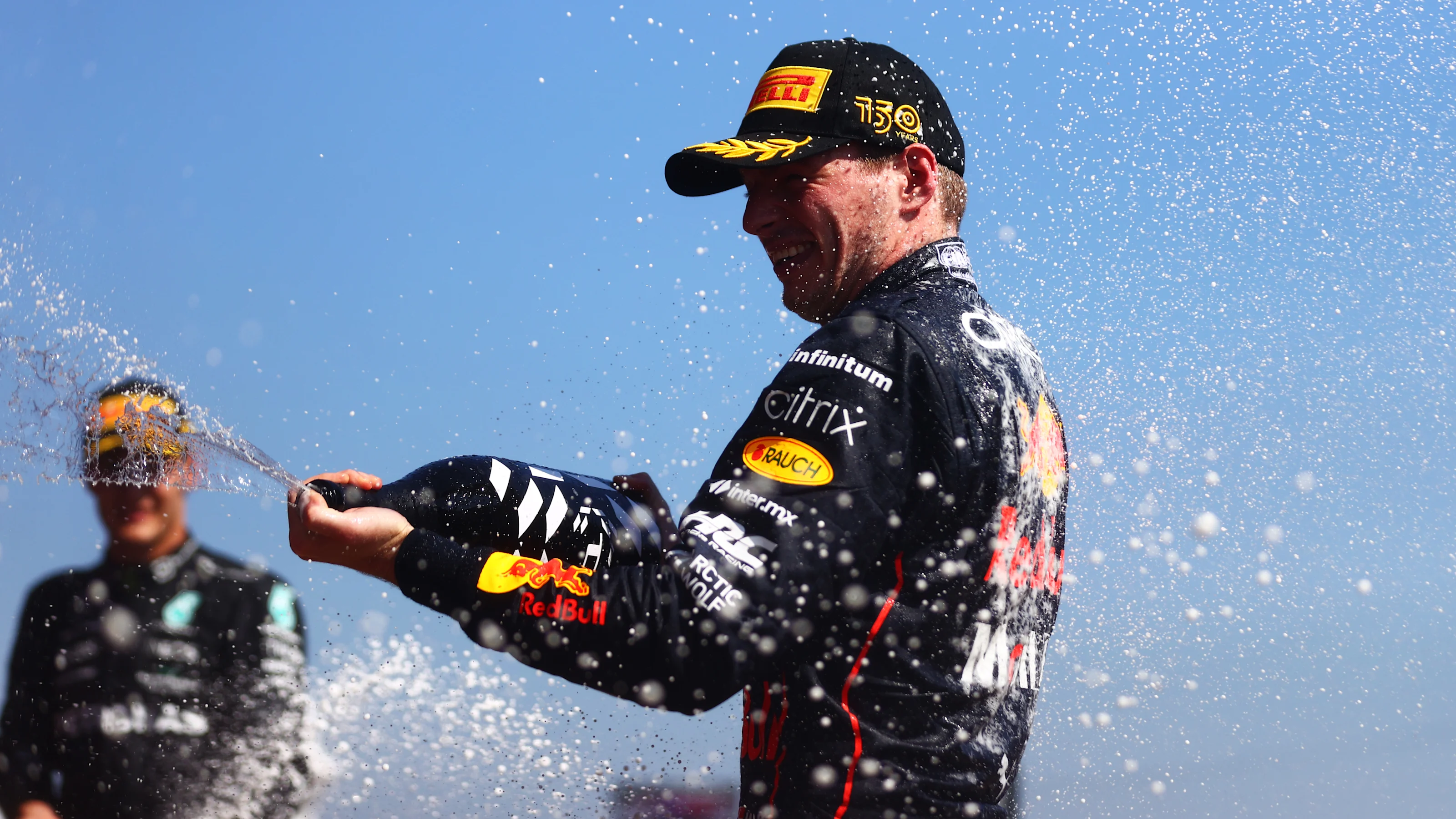 LE CASTELLET, FRANCE - JULY 24: Race winner Max Verstappen of the Netherlands and Oracle Red Bull