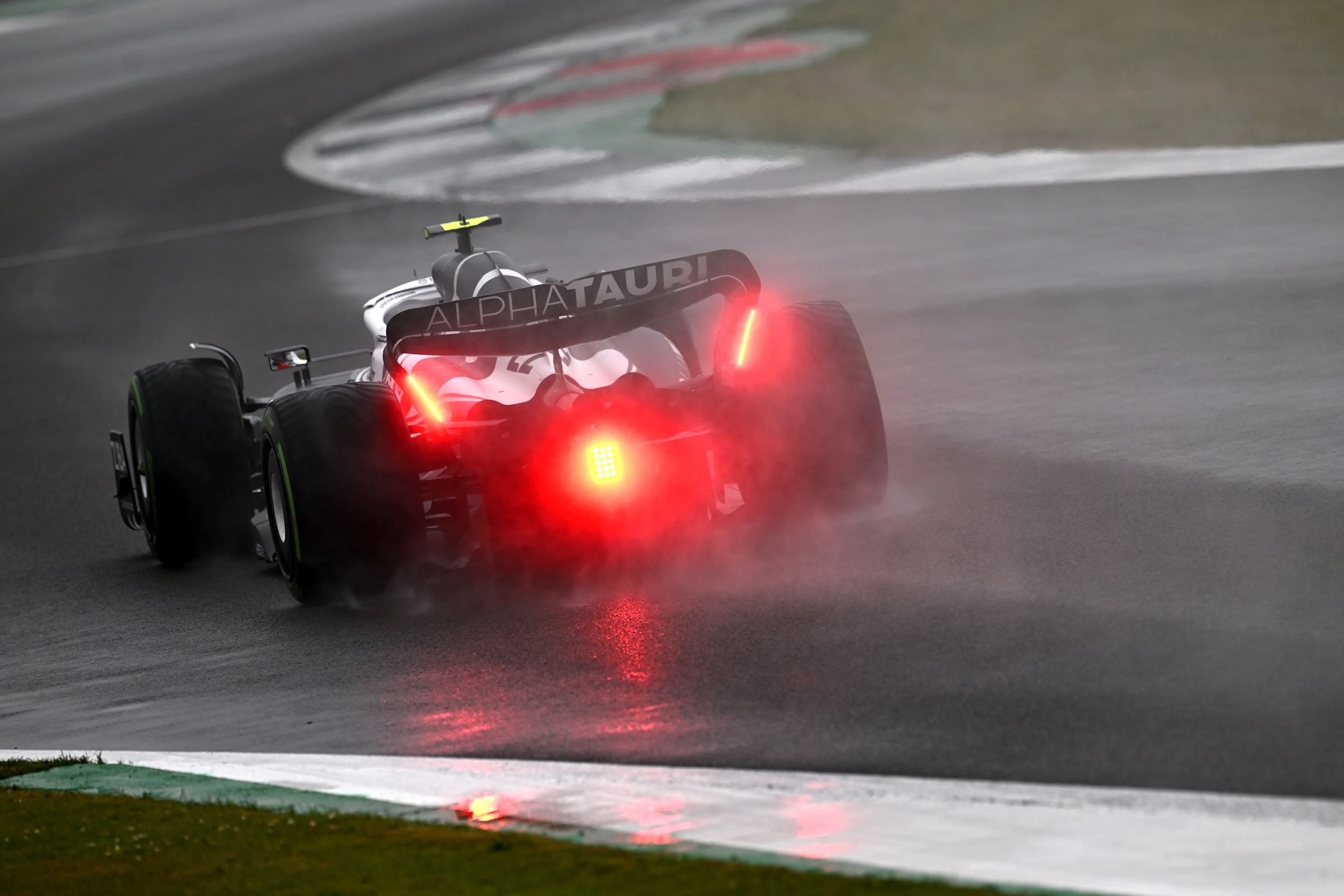 NORTHAMPTON, ENGLAND - JULY 02: Yuki Tsunoda of Japan driving the (22) Scuderia AlphaTauri AT03 on