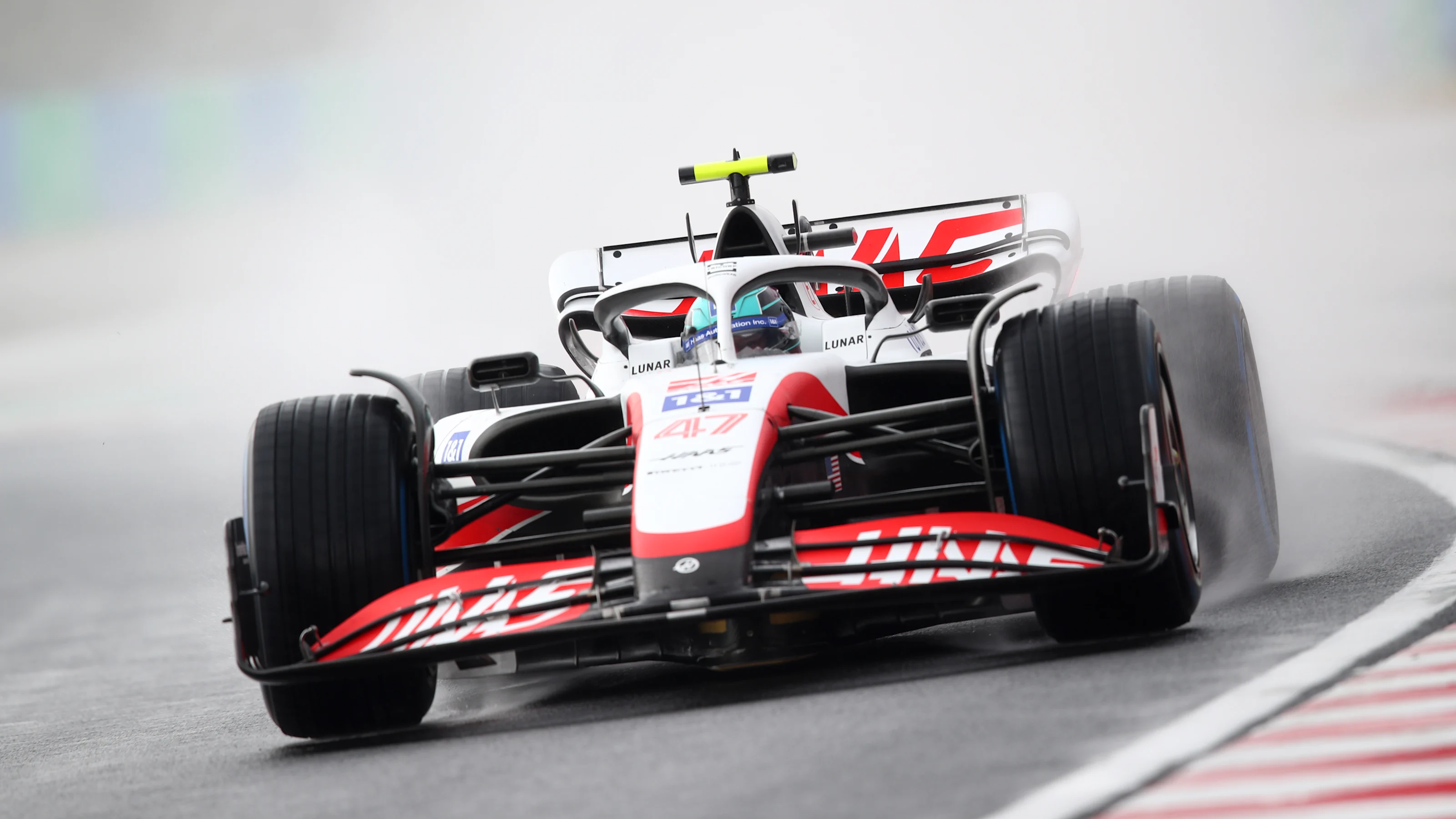 BUDAPEST, HUNGARY - JULY 30: Mick Schumacher of Germany driving the (47) Haas F1 VF-22 Ferrari on