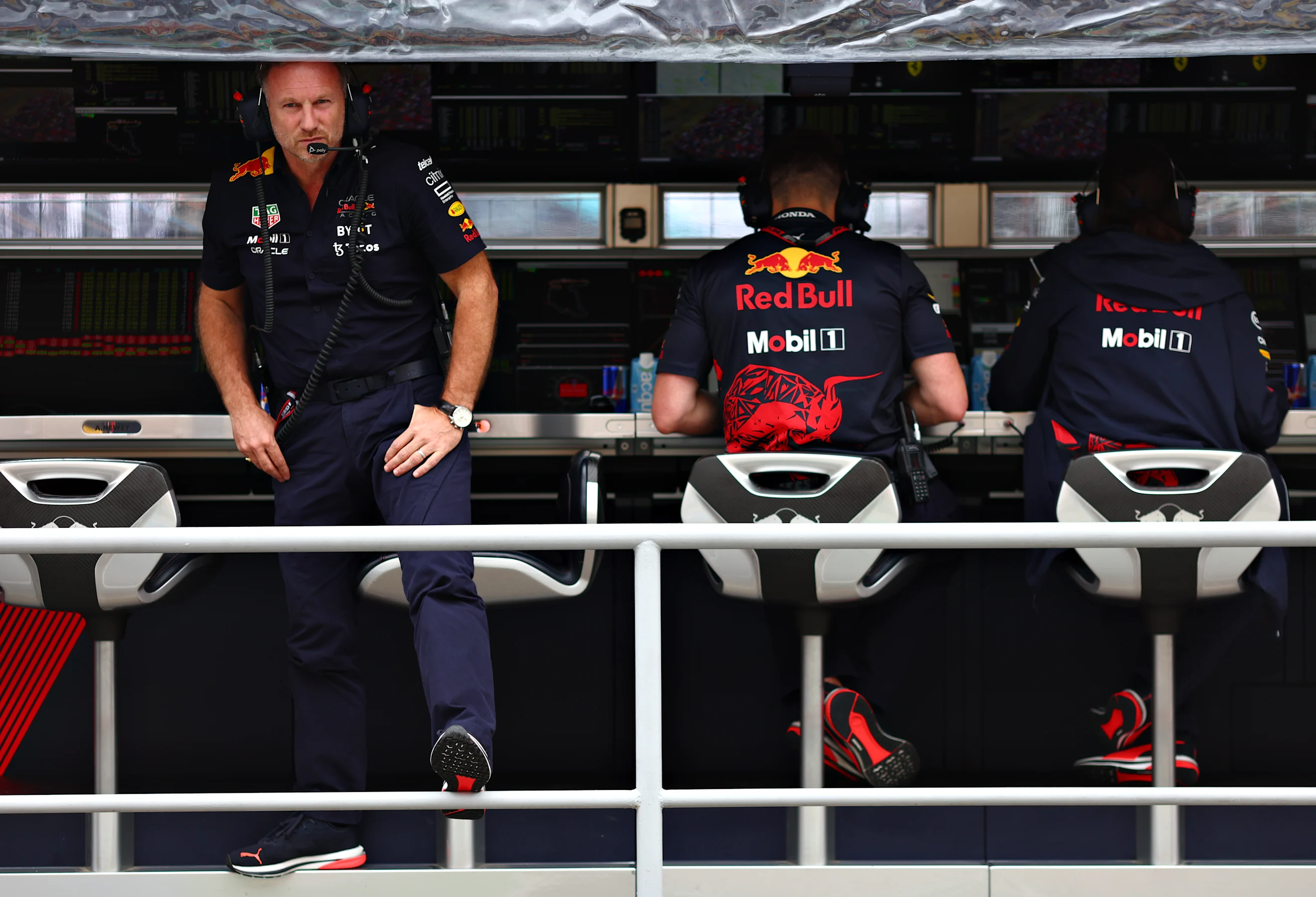 BUDAPEST, HUNGARY - JULY 30: Red Bull Racing Team Principal Christian Horner looks on from the