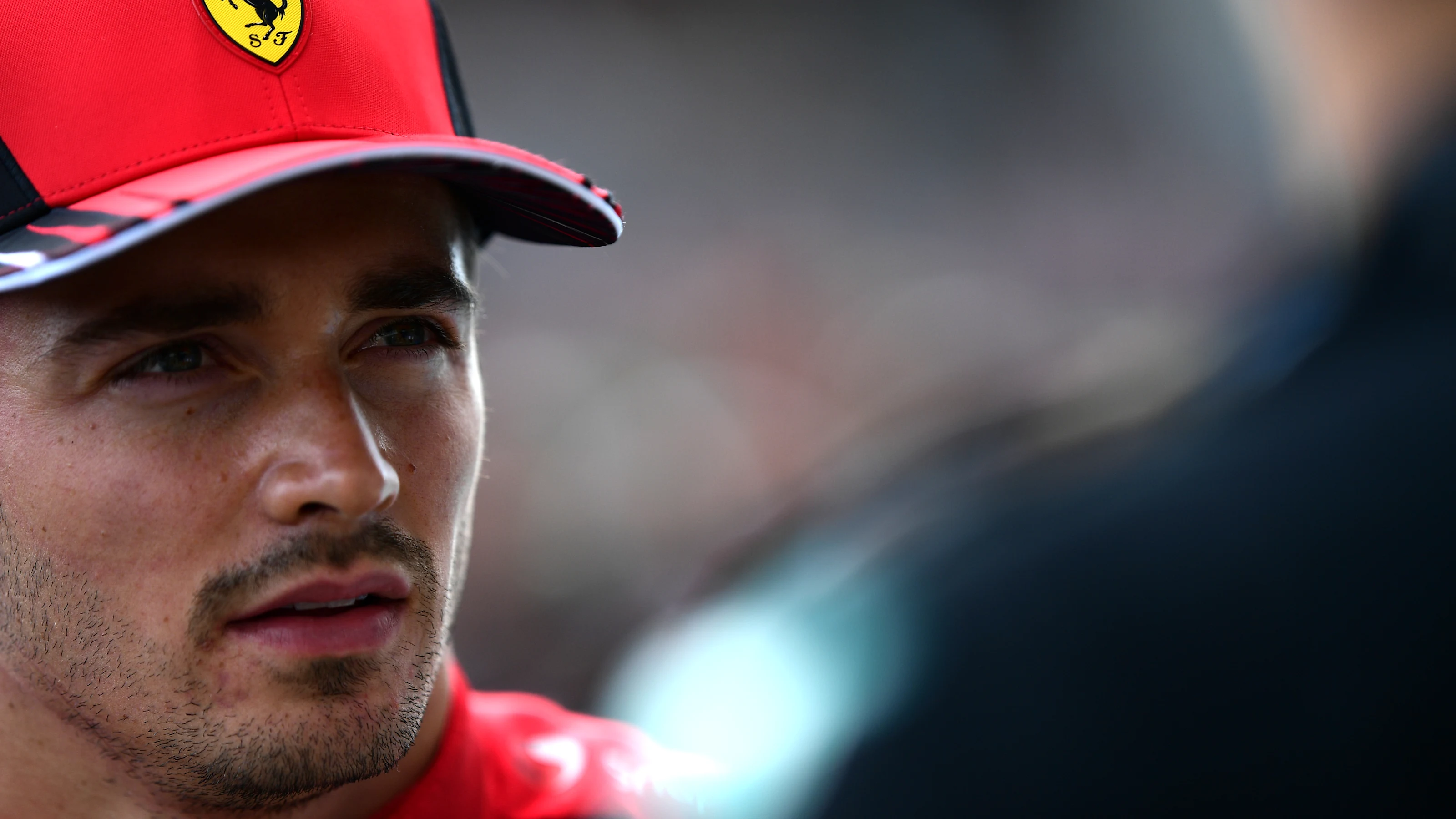 BUDAPEST, HUNGARY - JULY 30: Third placed qualifier Charles Leclerc of Monaco and Ferrari looks on