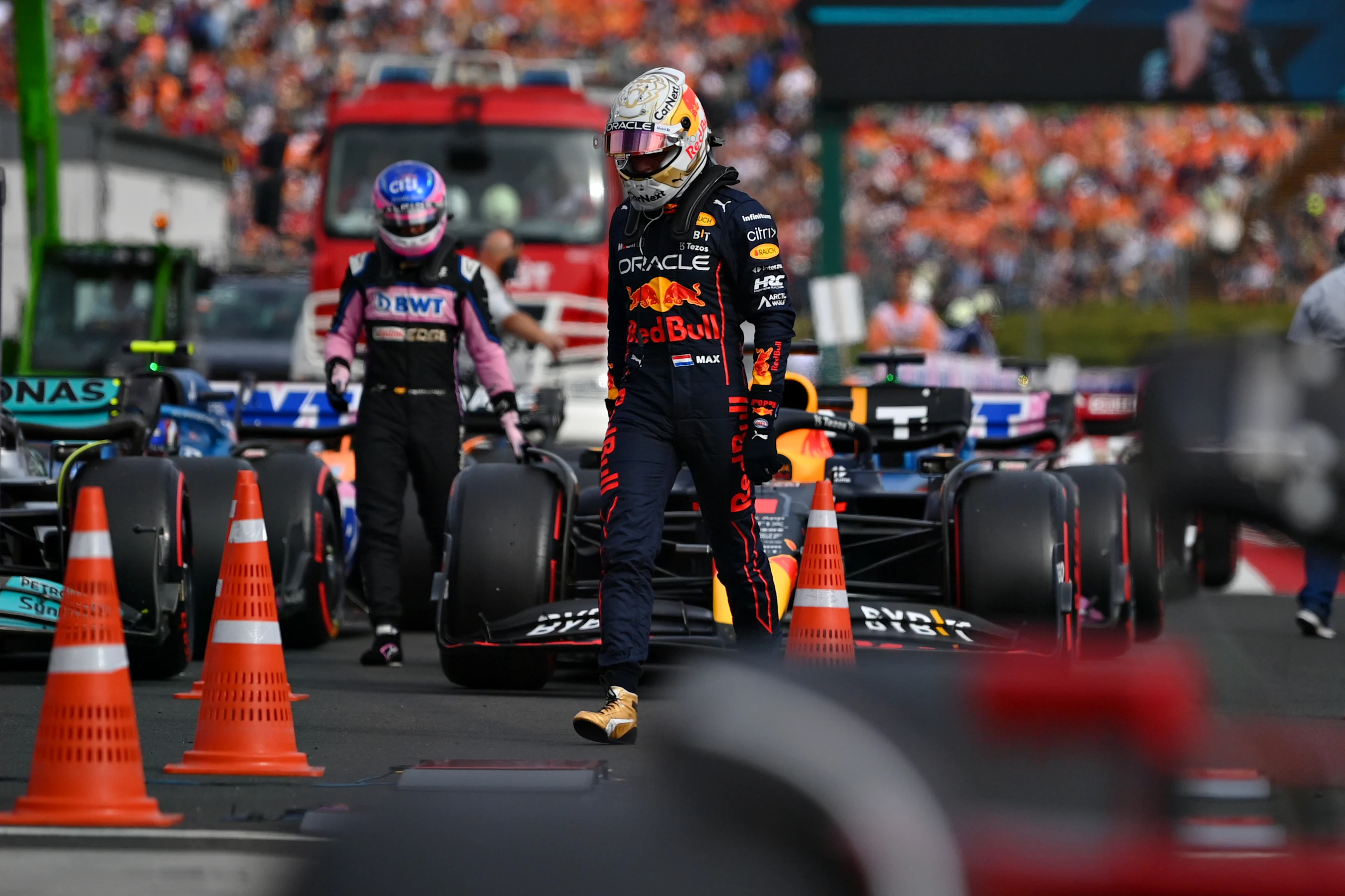 BUDAPEST, HUNGARY - JULY 30: Tenth place qualifier Max Verstappen of the Netherlands and Oracle Red