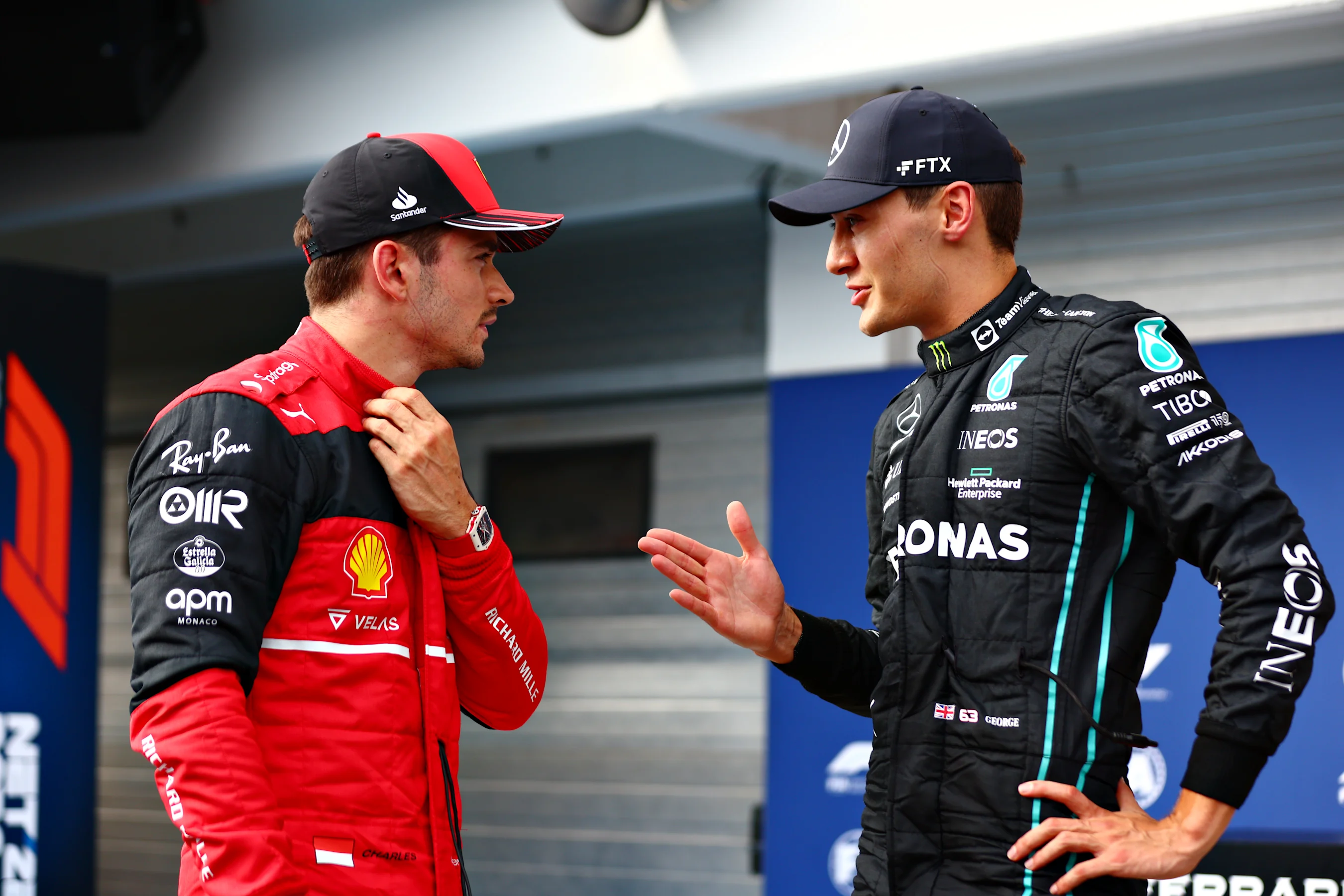 BUDAPEST, HUNGARY - JULY 30: Pole position qualifier George Russell of Great Britain and Mercedes