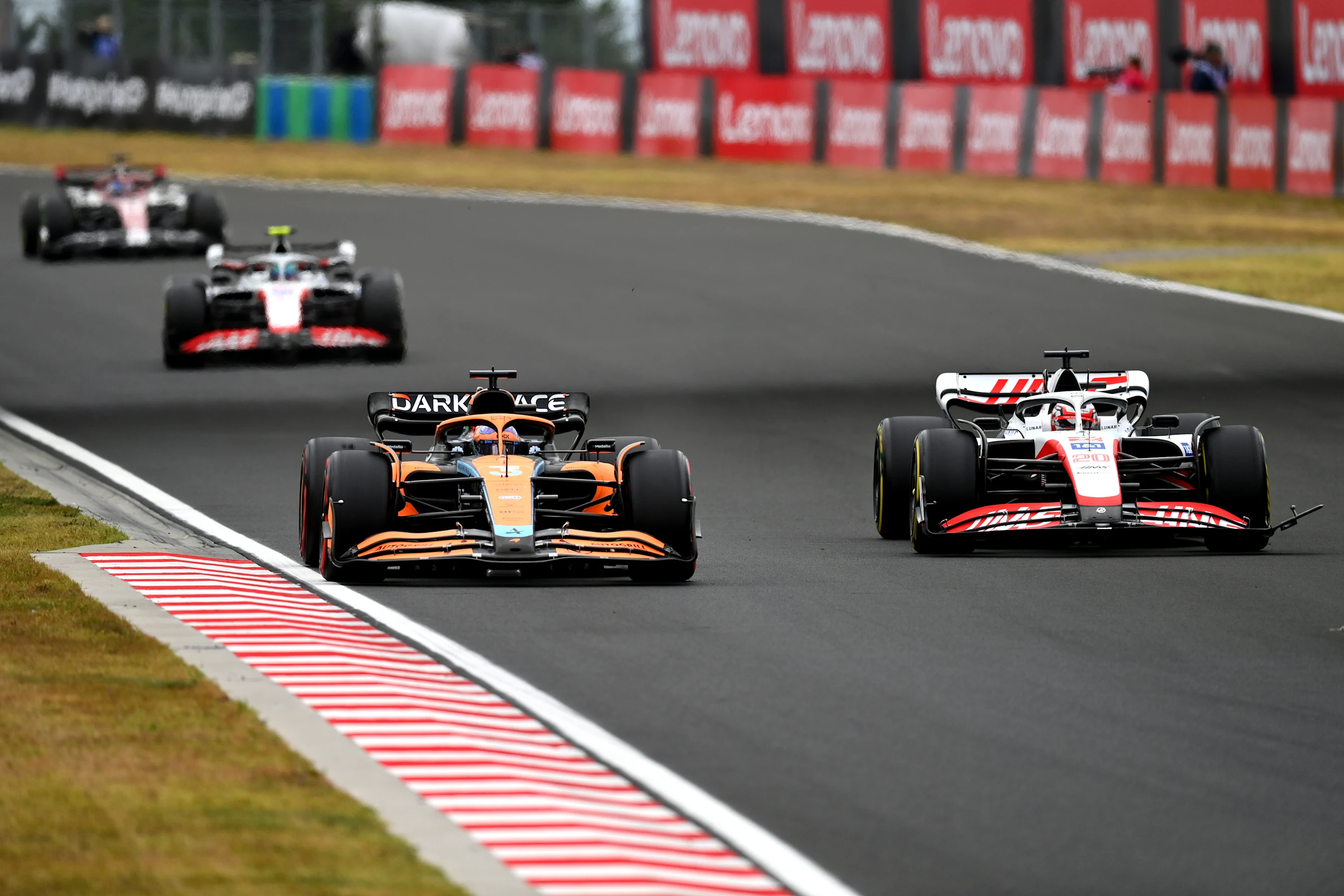 BUDAPEST, HUNGARY - JULY 31: Daniel Ricciardo of Australia driving the (3) McLaren MCL36 Mercedes