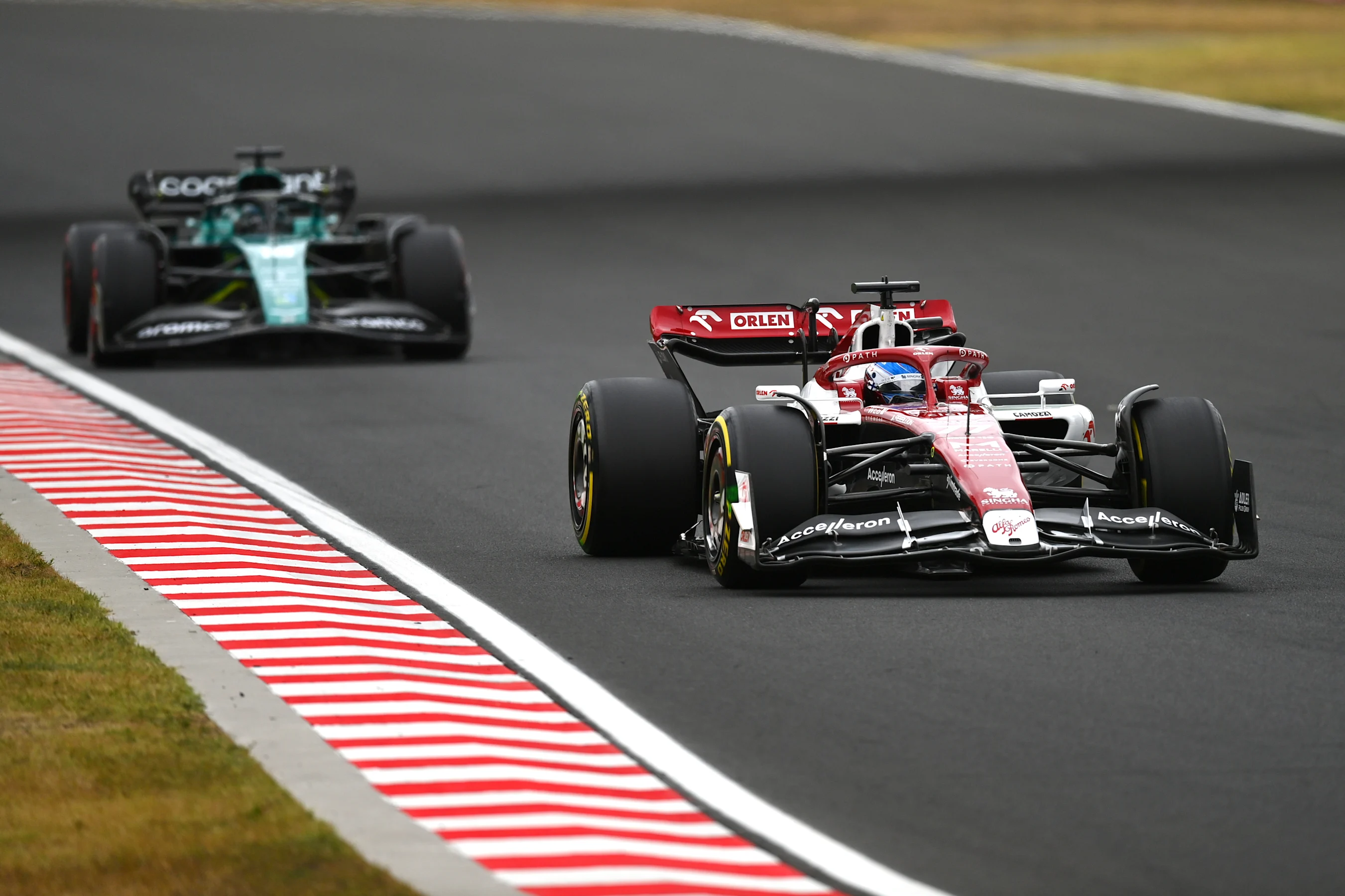 BUDAPEST, HUNGARY - JULY 31: Valtteri Bottas of Finland driving the (77) Alfa Romeo F1 C42 Ferrari