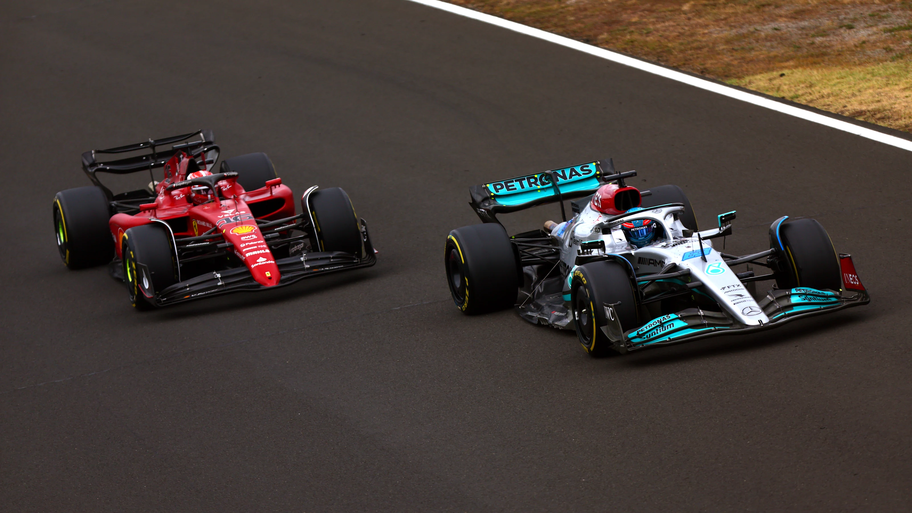 BUDAPEST, HUNGARY - JULY 31: George Russell of Great Britain driving the (63) Mercedes AMG Petronas