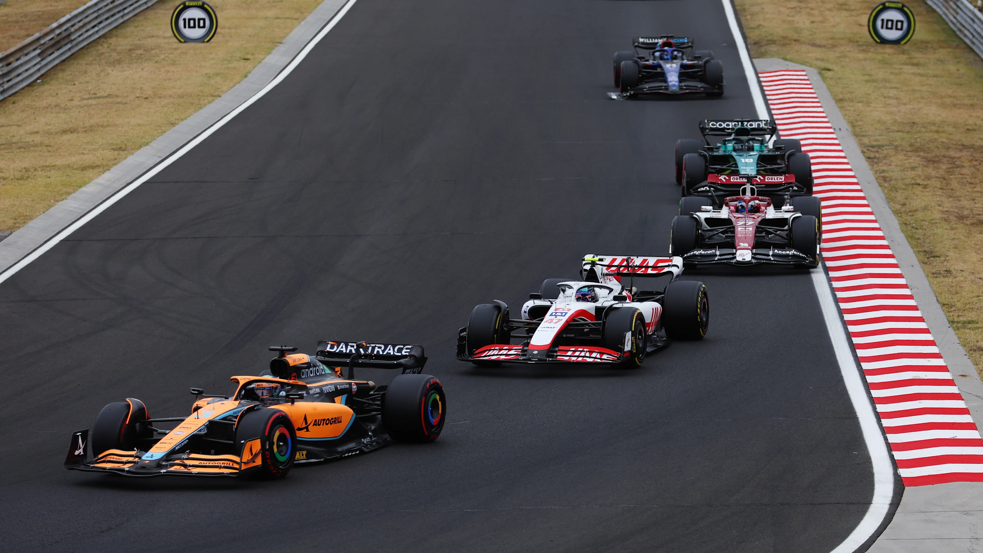 BUDAPEST, HUNGARY - JULY 31: Daniel Ricciardo of Australia driving the (3) McLaren MCL36 Mercedes