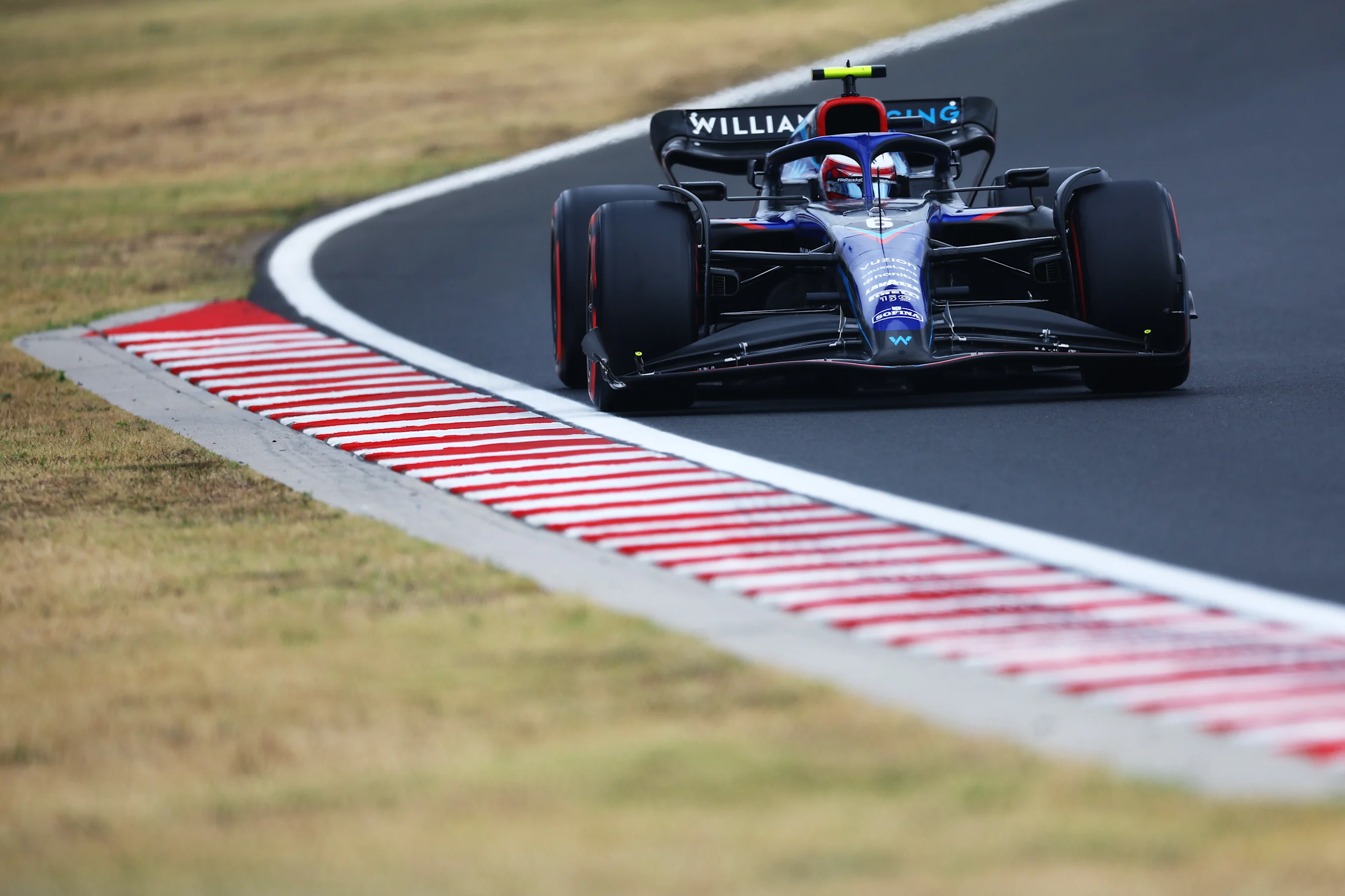 BUDAPEST, HUNGARY - JULY 31: Nicholas Latifi of Canada driving the (6) Williams FW44 Mercedes on