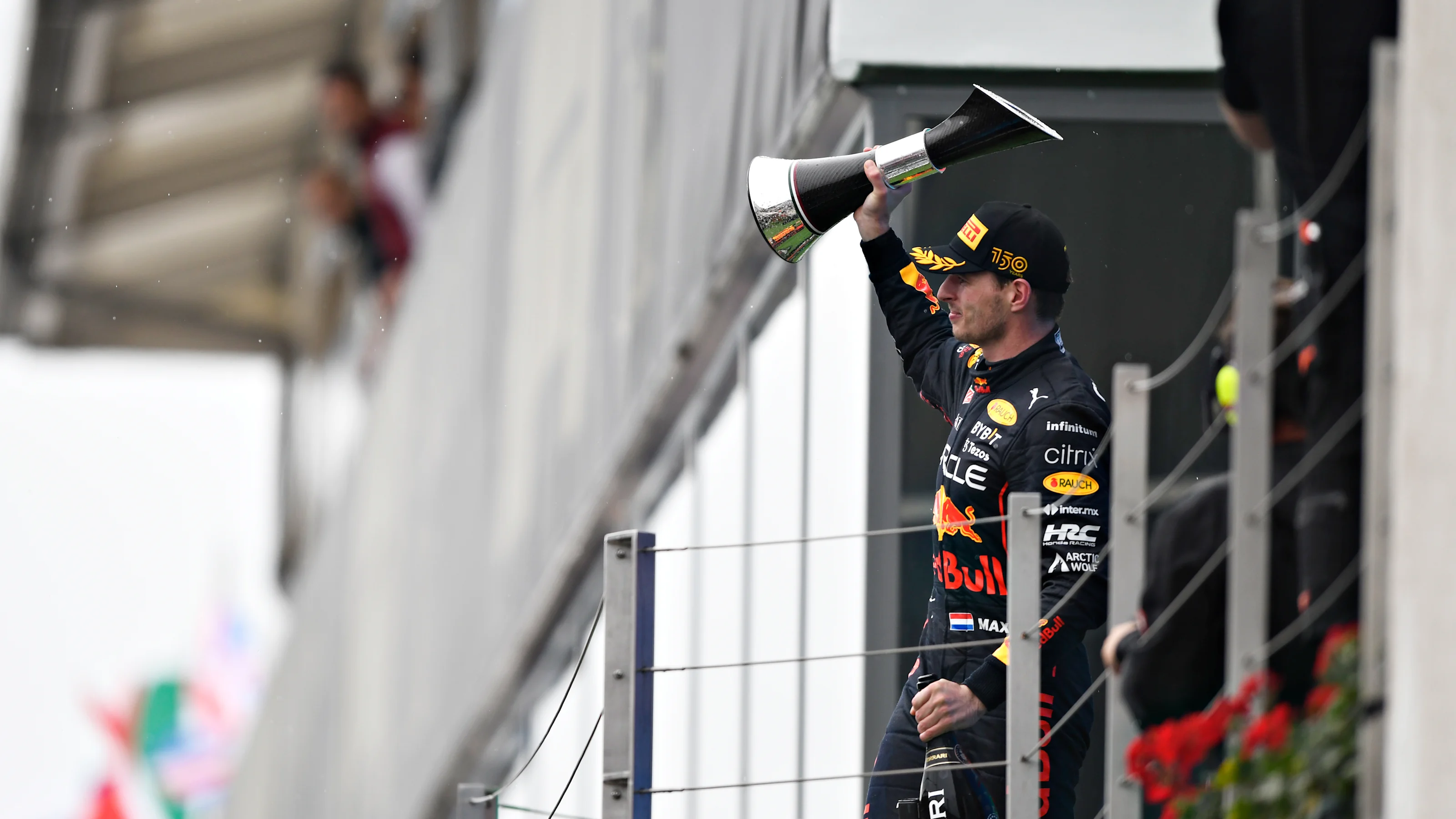 BUDAPEST, HUNGARY - JULY 31: Race winner Max Verstappen of the Netherlands and Oracle Red Bull