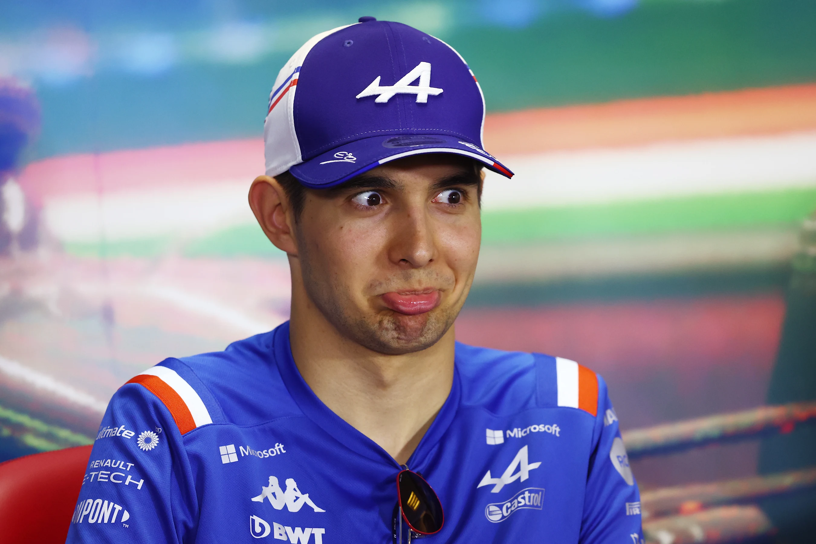 BUDAPEST, HUNGARY - JULY 28: Esteban Ocon of France and Alpine F1 looks on in the Drivers Press