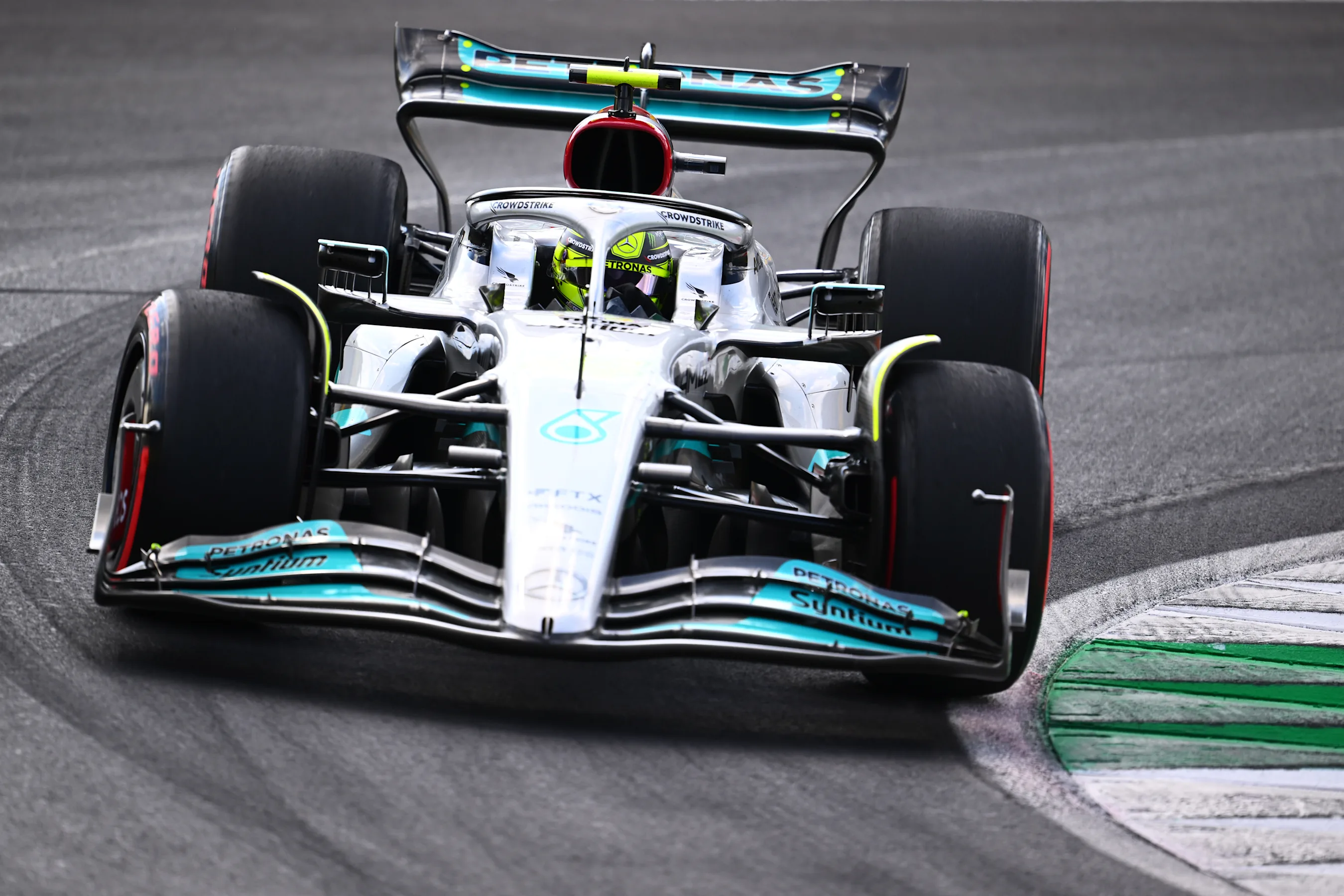 MONZA, ITALY - SEPTEMBER 09: Lewis Hamilton of Great Britain driving the (44) Mercedes AMG Petronas
