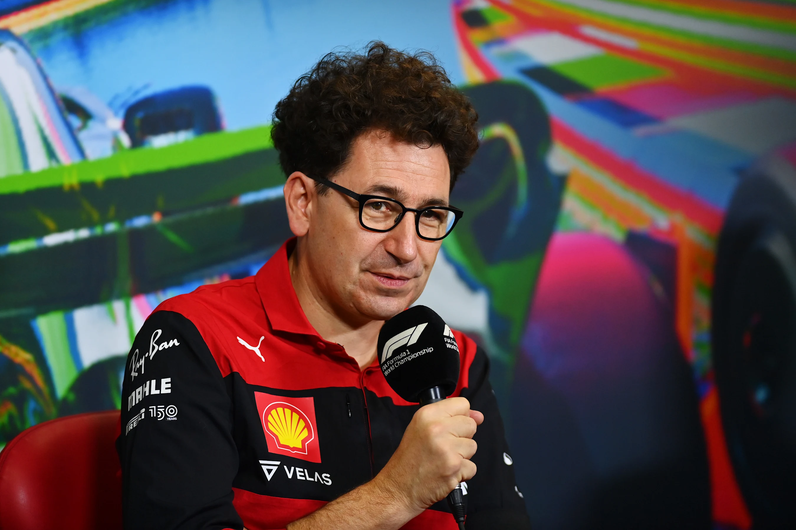 MONZA, ITALY - SEPTEMBER 10: Scuderia Ferrari Team Principal Mattia Binotto attends the Team