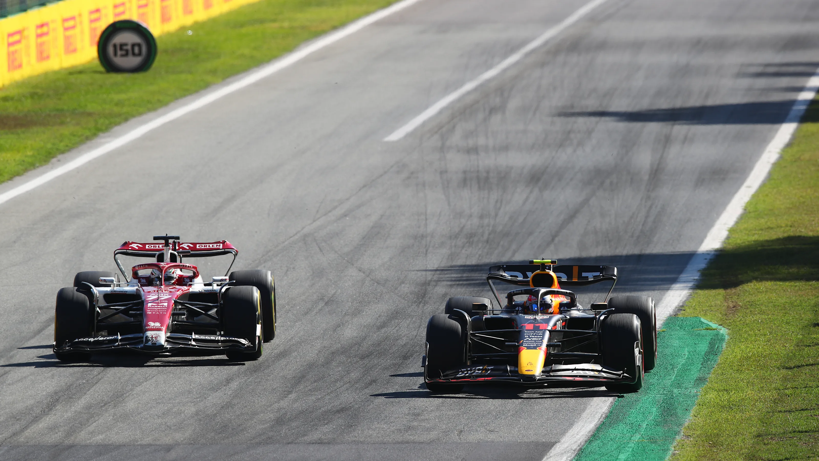 MONZA, ITALY - SEPTEMBER 11: Sergio Perez of Mexico driving the (11) Oracle Red Bull Racing RB18