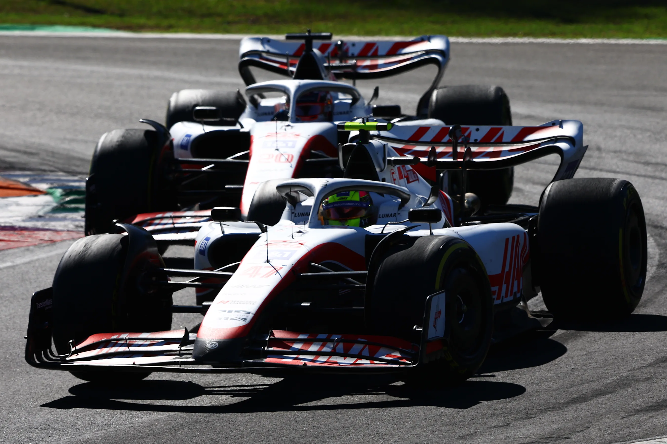MONZA, ITALY - SEPTEMBER 11: Mick Schumacher of Germany driving the (47) Haas F1 VF-22 Ferrari