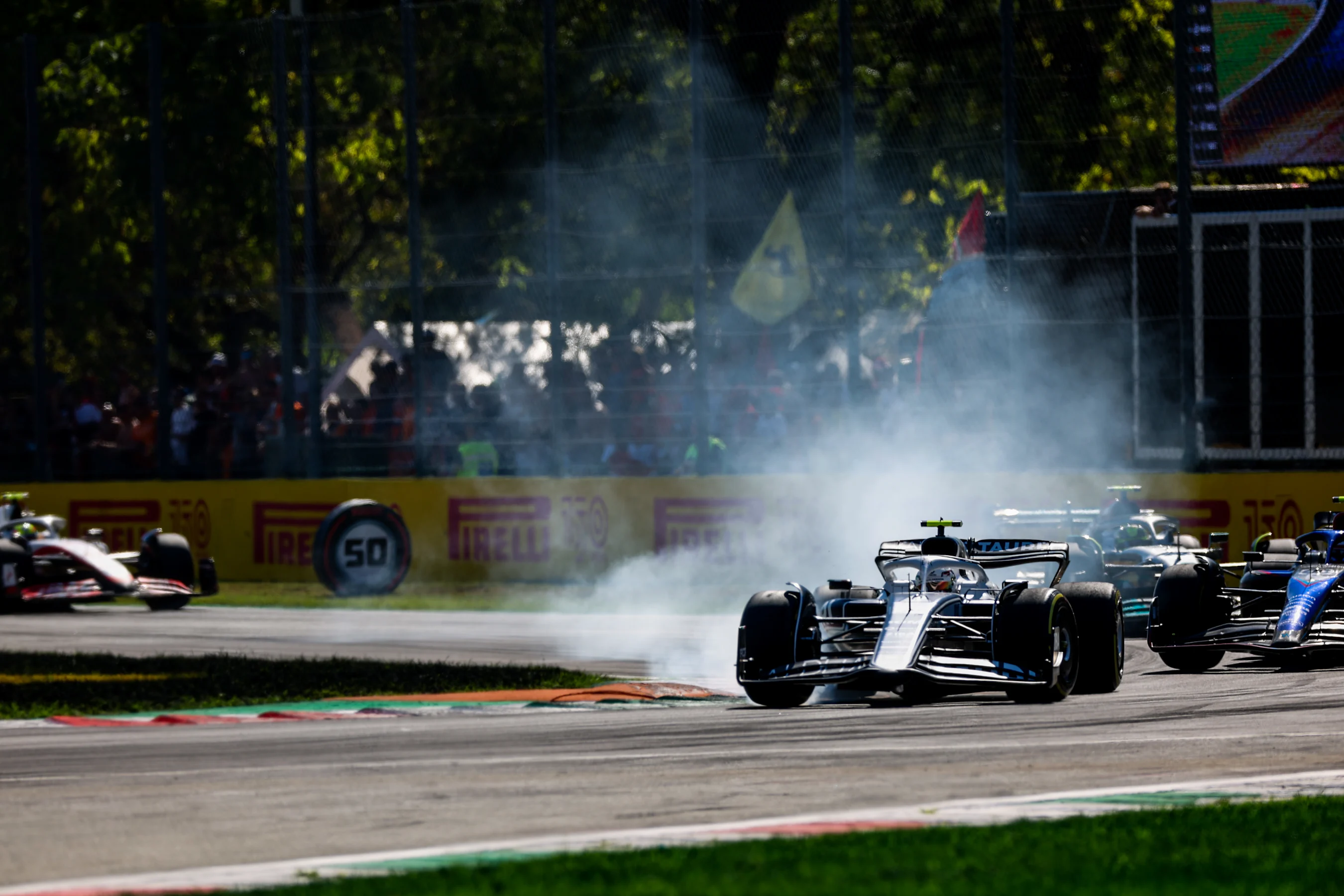 MONZA, ITALY - SEPTEMBER 11: Pierre Gasly of Scuderia AlphaTauri and France  during the F1 Grand