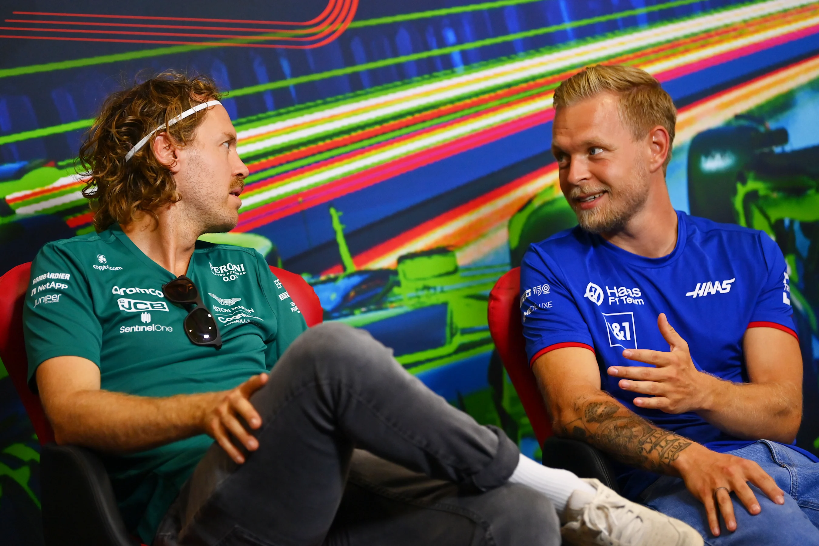 MONZA, ITALY - SEPTEMBER 08: Sebastian Vettel of Germany and Aston Martin F1 Team and Kevin