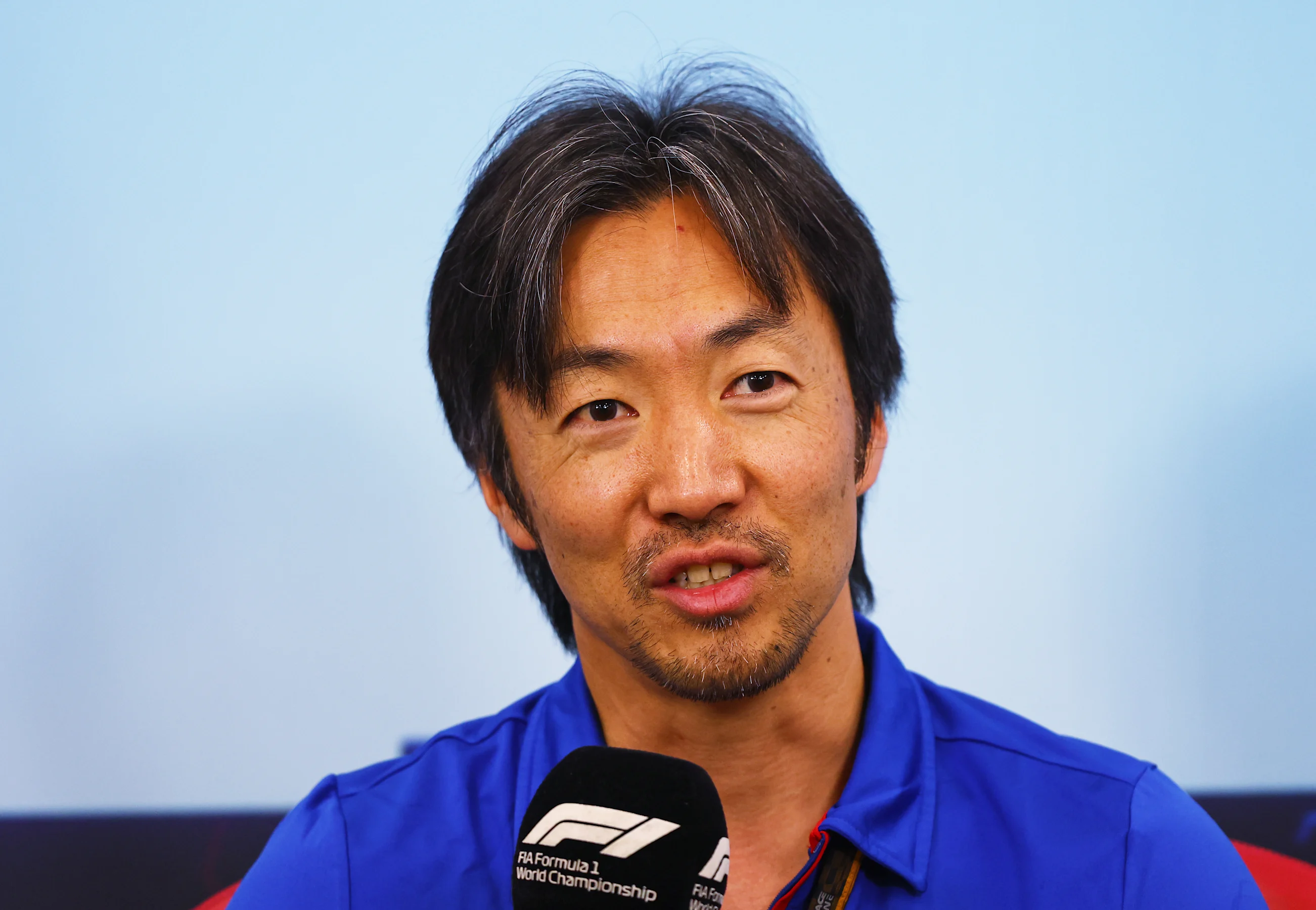 SUZUKA, JAPAN - OCTOBER 08: Ayao Komatsu, Trackside Engineering Director at Haas F1 attends the