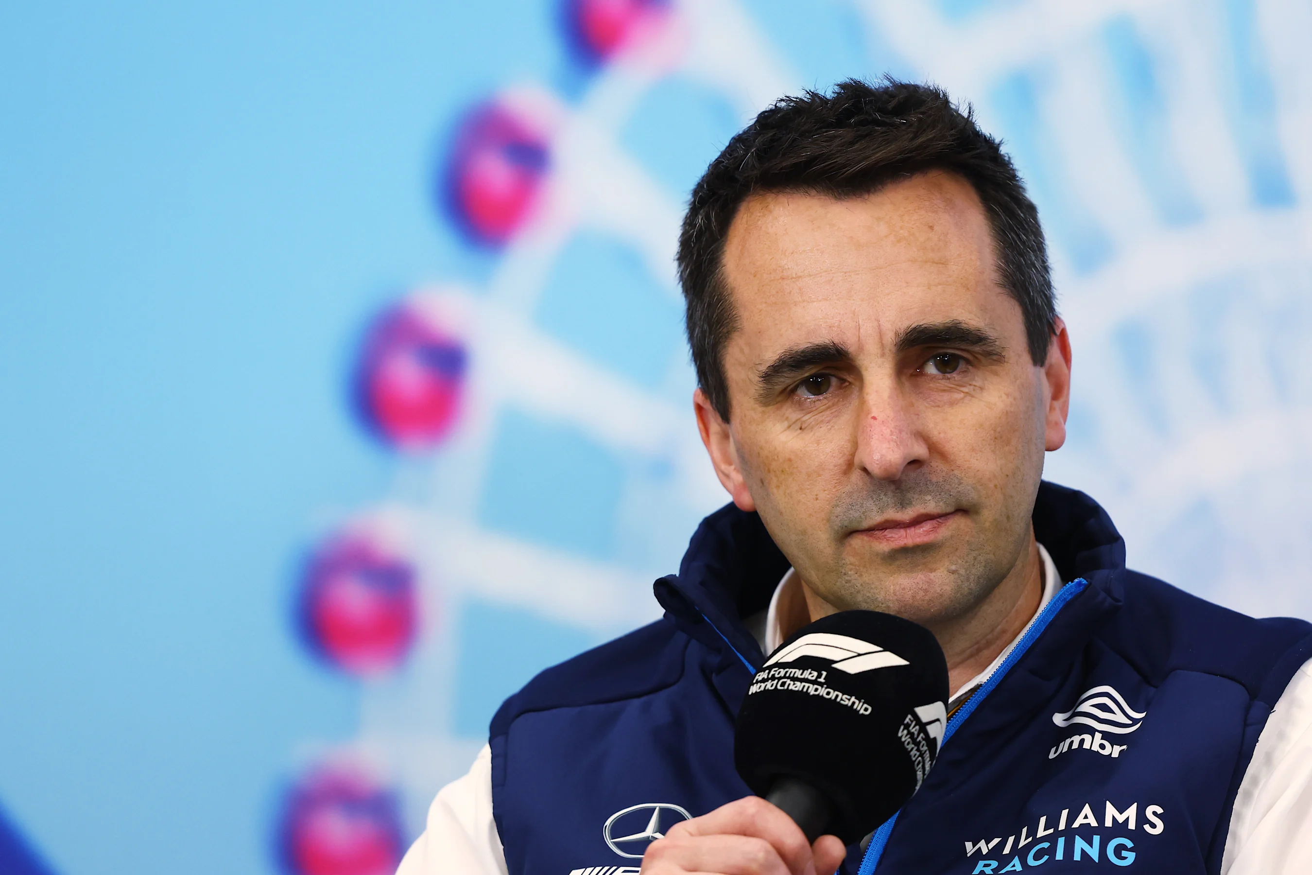SUZUKA, JAPAN - OCTOBER 08: Dave Robson, Head of Vehicle Performance at Williams attends the Teams