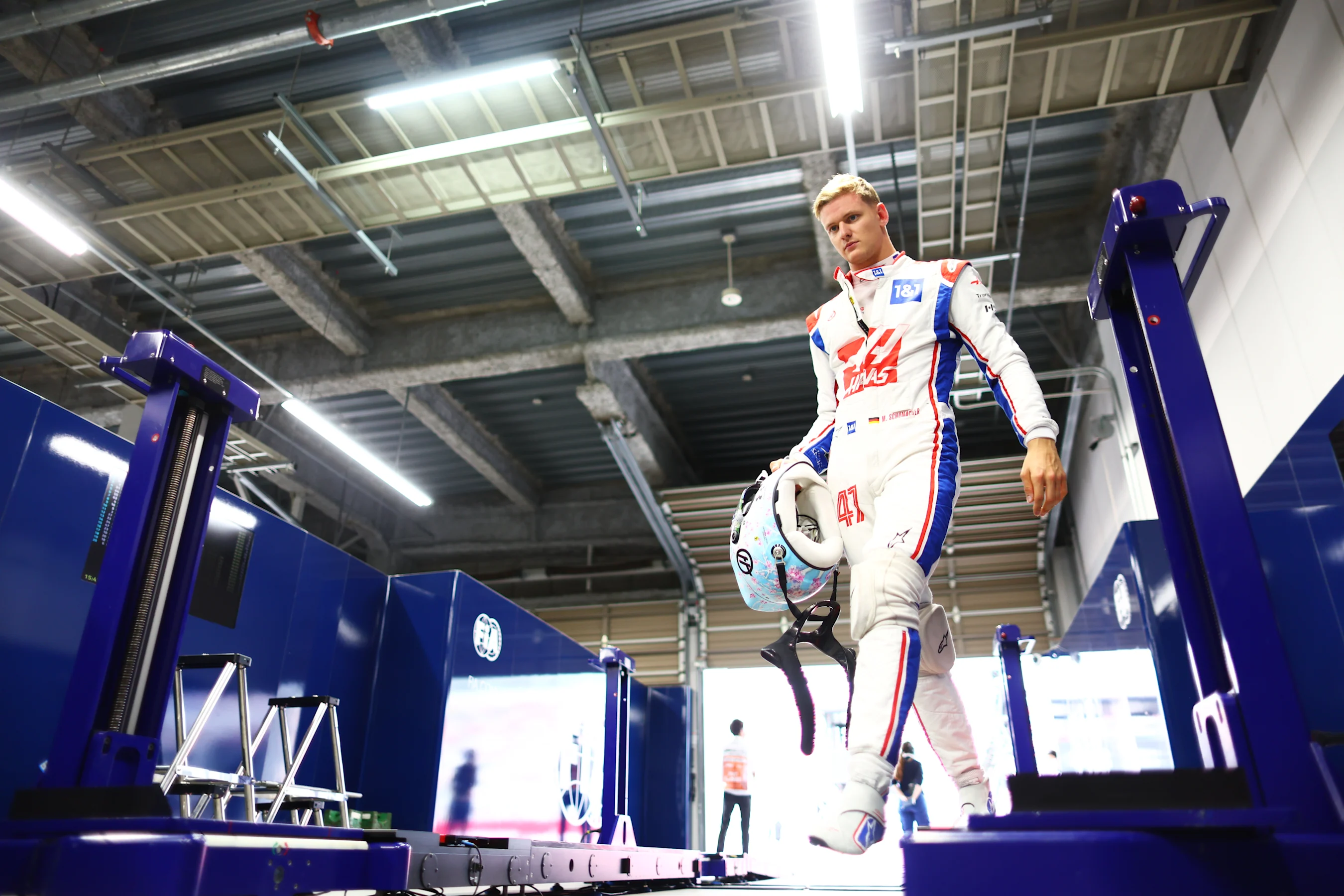 SUZUKA, JAPAN - OCTOBER 08: Fifteenth placed qualifier Mick Schumacher of Germany and Haas F1 is