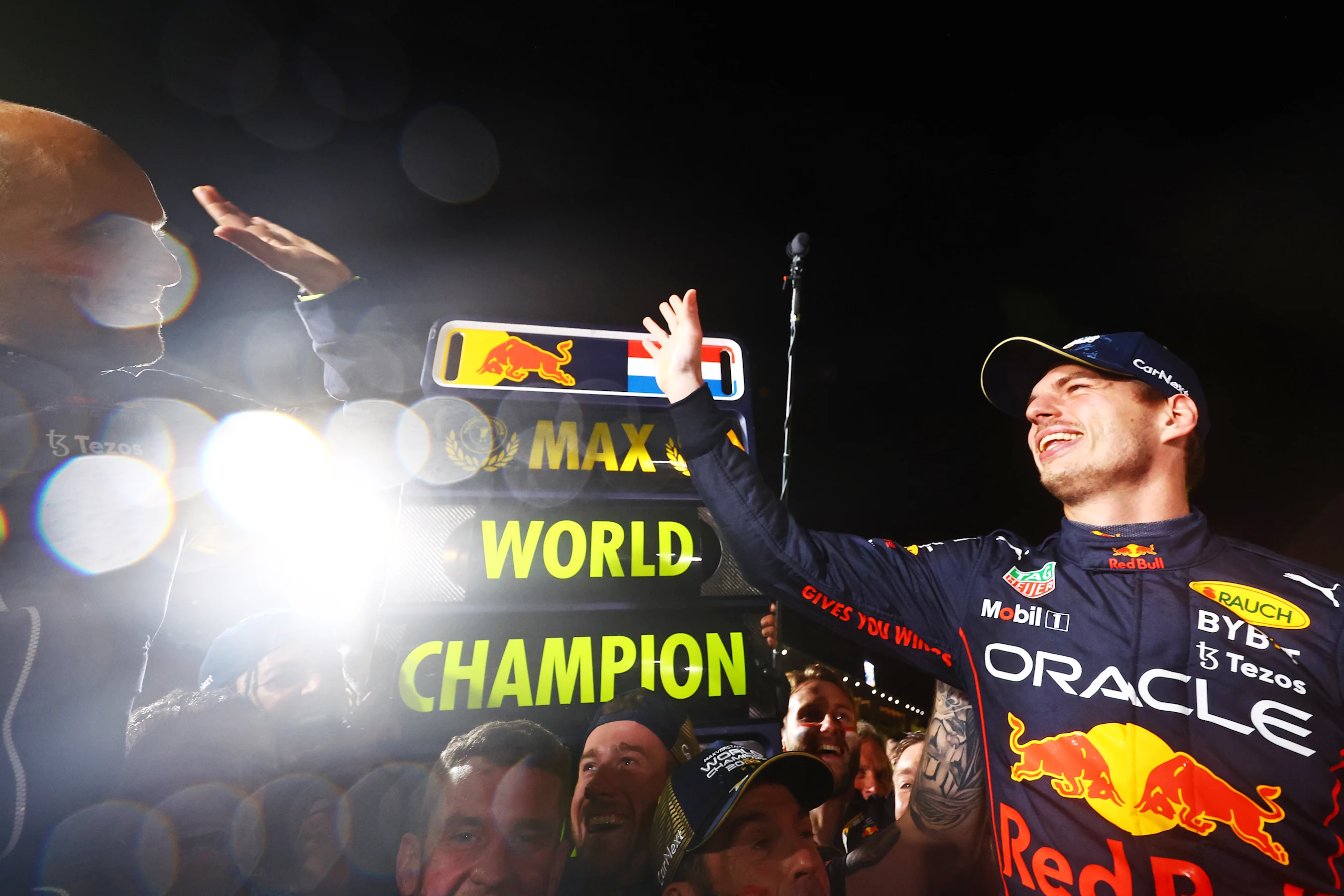 SUZUKA, JAPAN - OCTOBER 09: Race winner and 2022 F1 World Drivers Champion Max Verstappen of