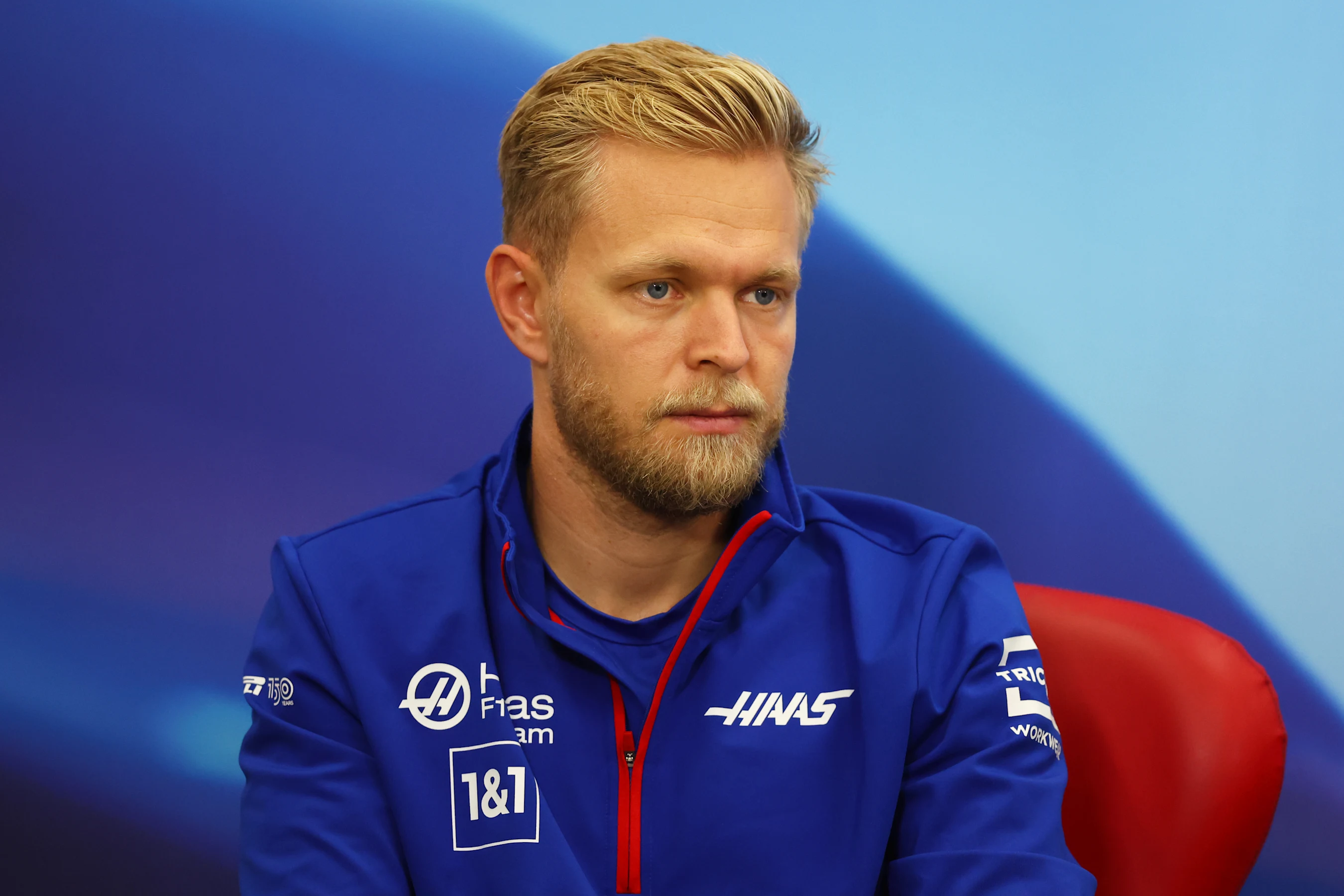 SUZUKA, JAPAN - OCTOBER 06: Kevin Magnussen of Denmark and Haas F1 attends the Drivers Press